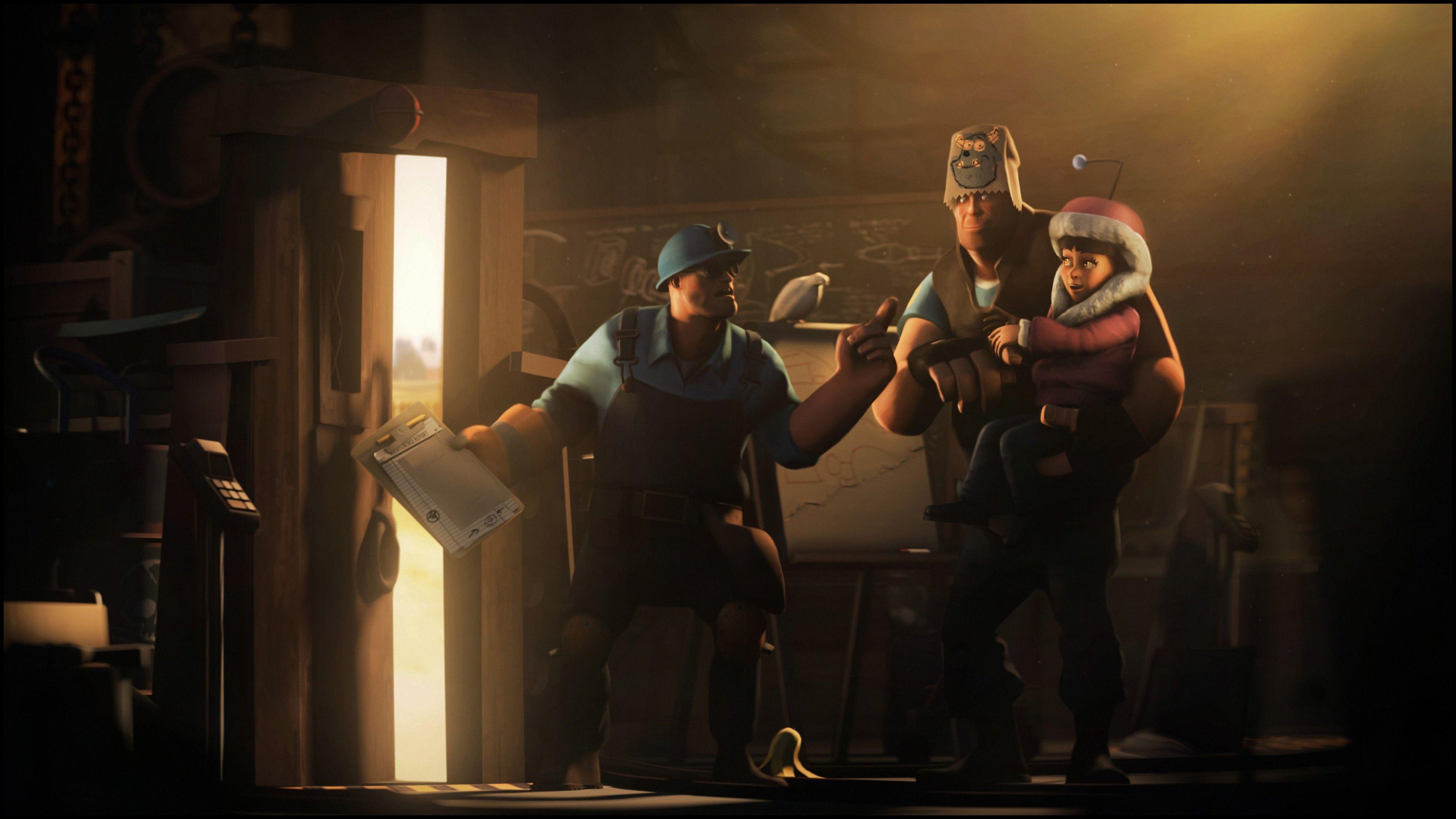 3840x2160 Wallpaper Team Fortress TF FPS, mod, Monster Corporation