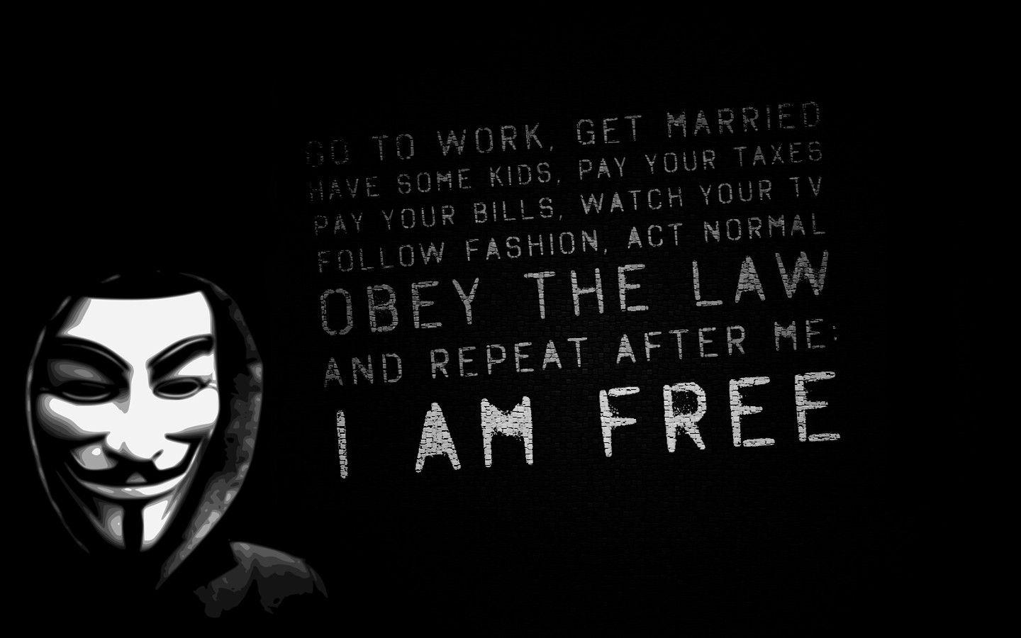 1440x900 anonims, I am free Wallpaper HD / Desktop and Mobile Background