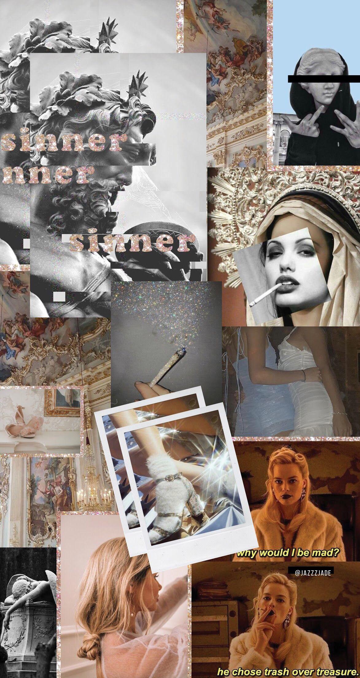 1173x2208 Collage; wallpaper; graphic design; glitter; art