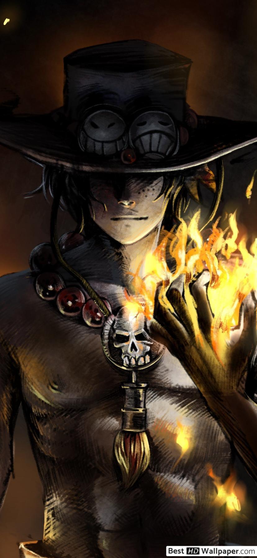 828x1792 One Piece D. Ace (Whitebeard Pirates) HD wallpaper download