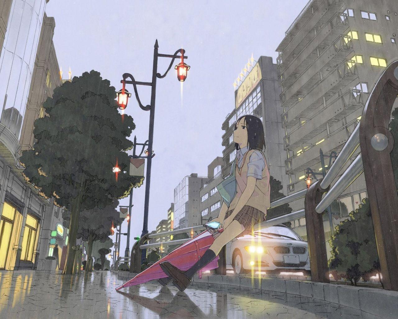 1280x1024 Free download Sad schoolgirl in the rain wallpaper Anime wallpaper [1920x1200] for your Desktop, Mobile & Tablet. Explore Anime Rain Wallpaper. Anime Rain Wallpaper, Rain Wallpaper, Rain Wallpaper