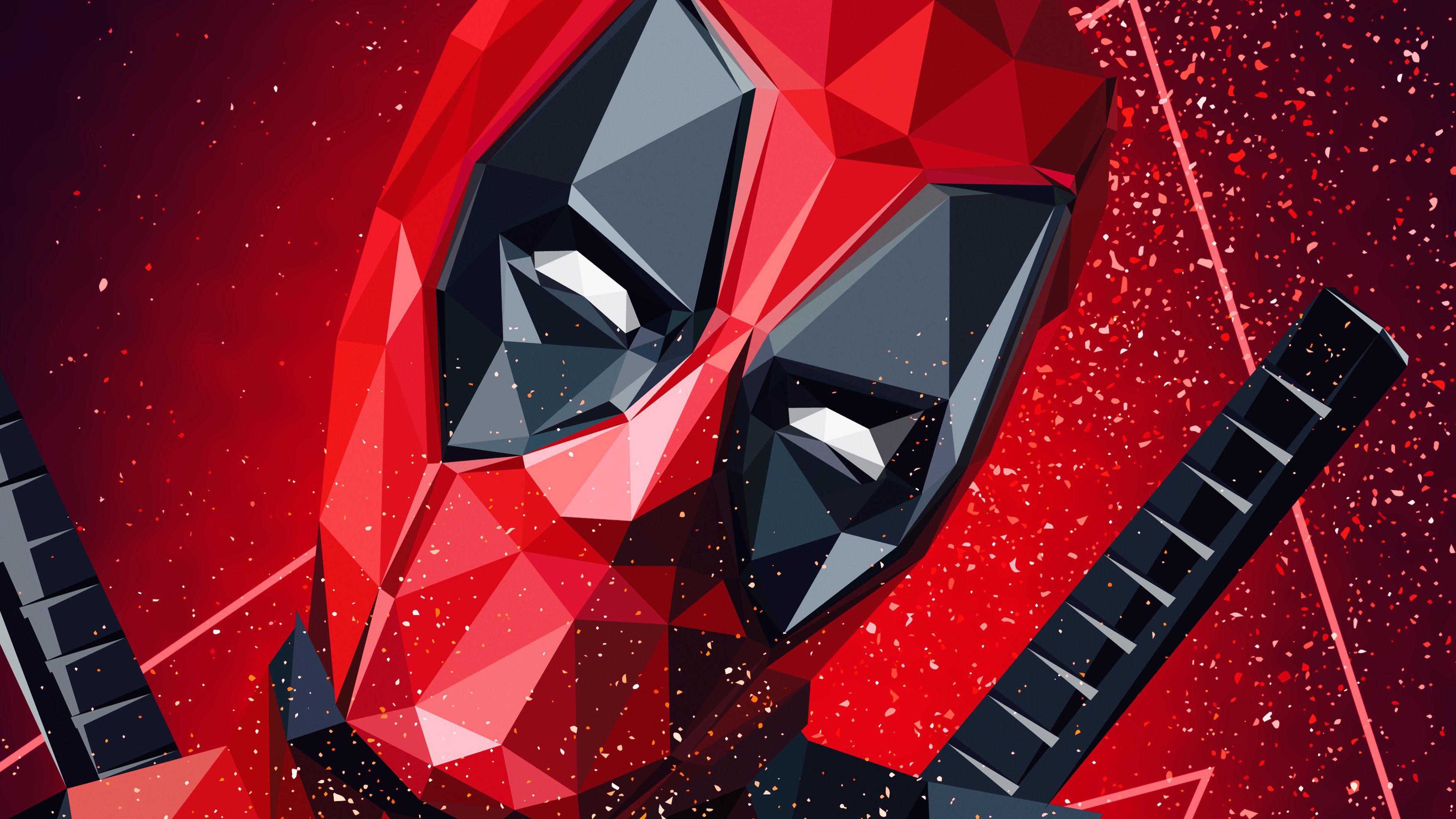 3840x2160 Deadpool Lowpoly Artwork 4K Wallpaper