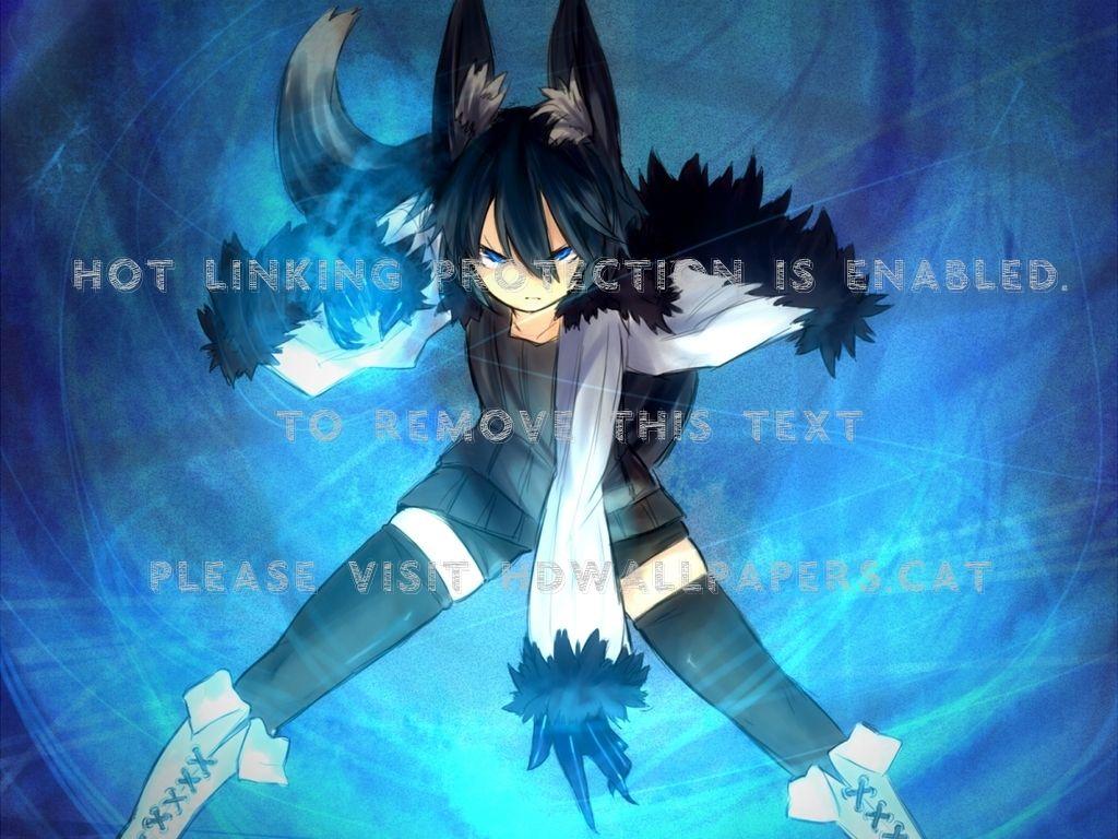 1024x768 furious neko girl sweater blue aura energy