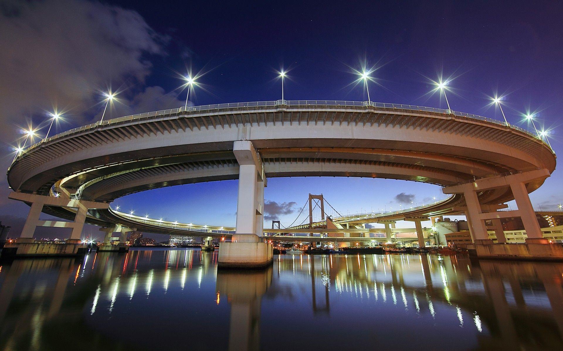 1920x1200 Rainbow Bridge Tokyo Japan, HD World, 4k Wallpaper, Image