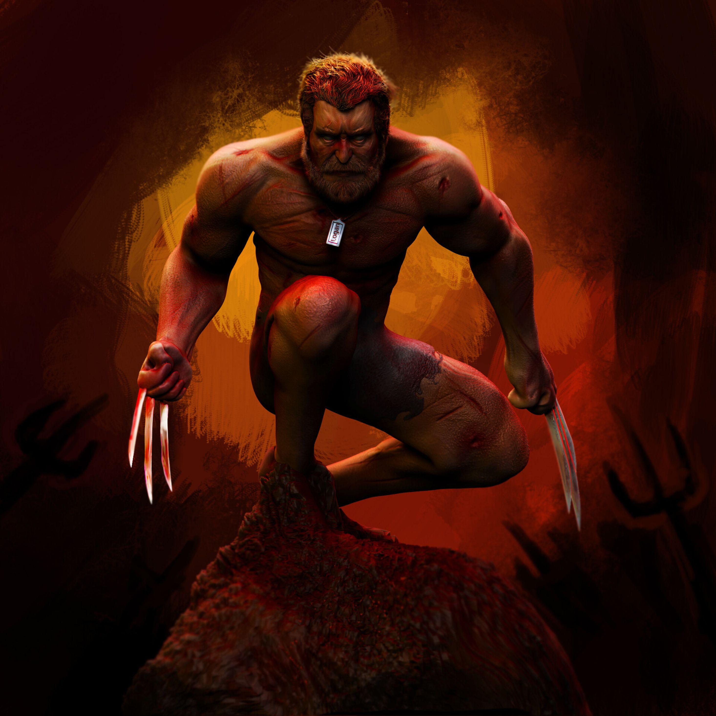 2932x2932 MCU Logan iPad Pro Retina Display Wallpaper, HD Artist