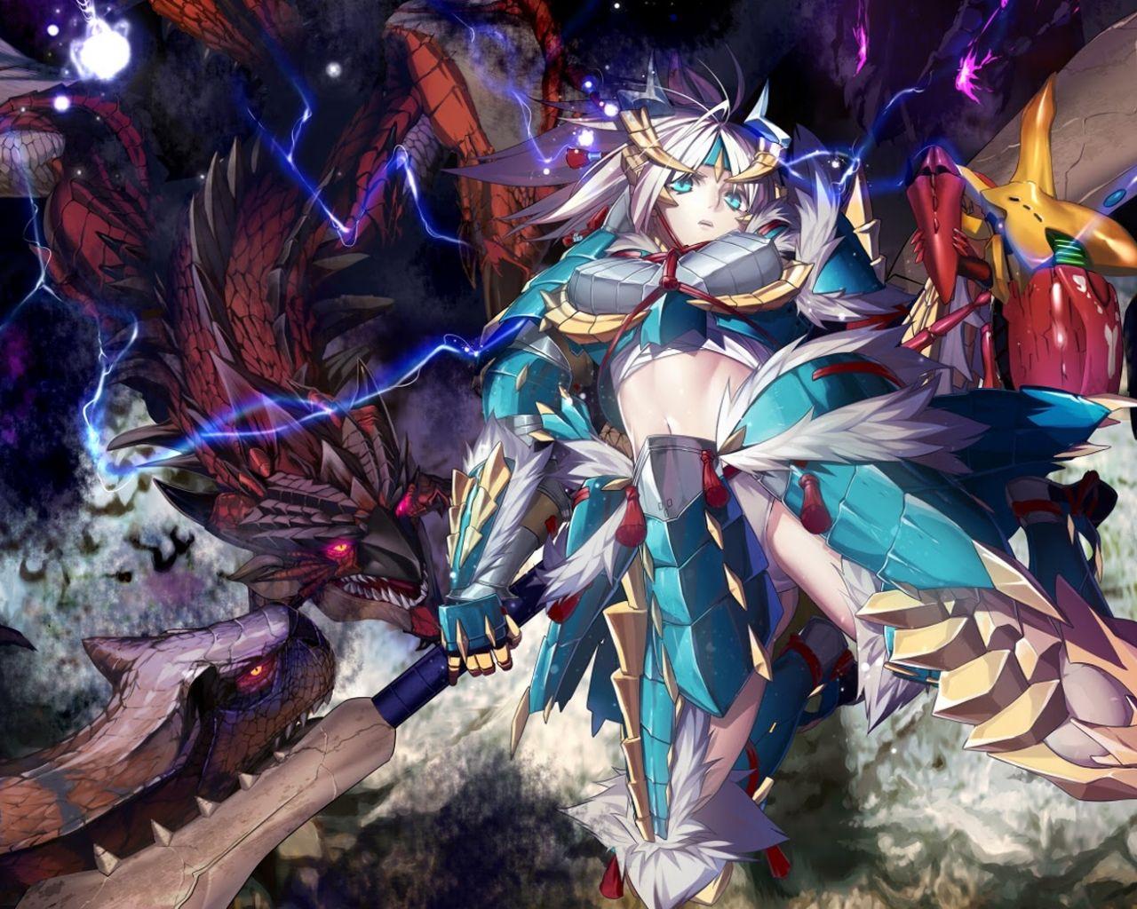 1280x1024 Free download Wallpaper of The Day Dragon Monster Hunter Anime