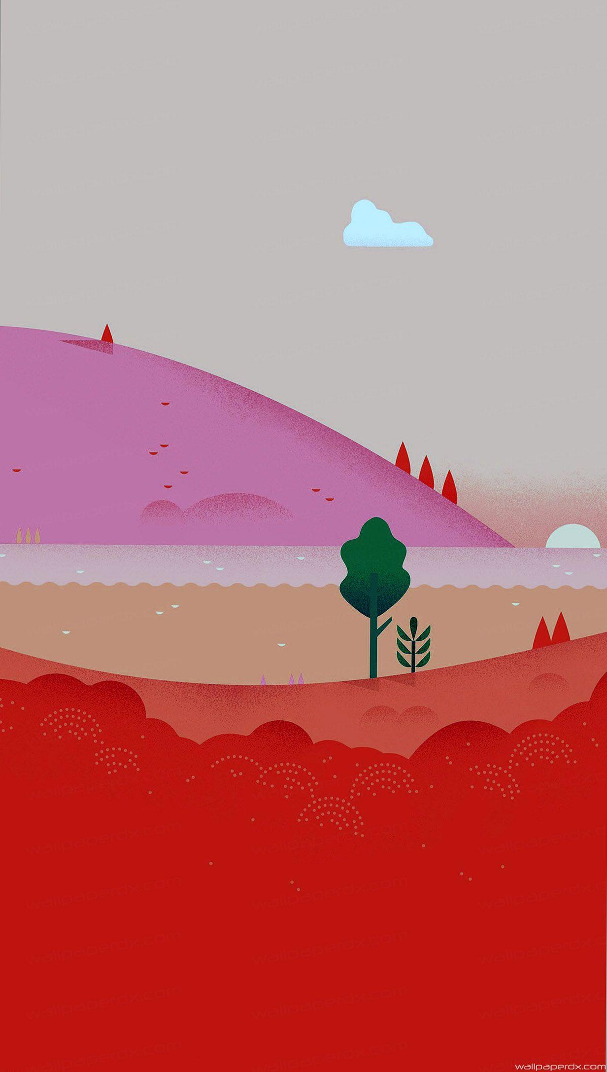 1232x2173 Google Lollipop August Red Mountain Love iphone 6 iphone 6 plus