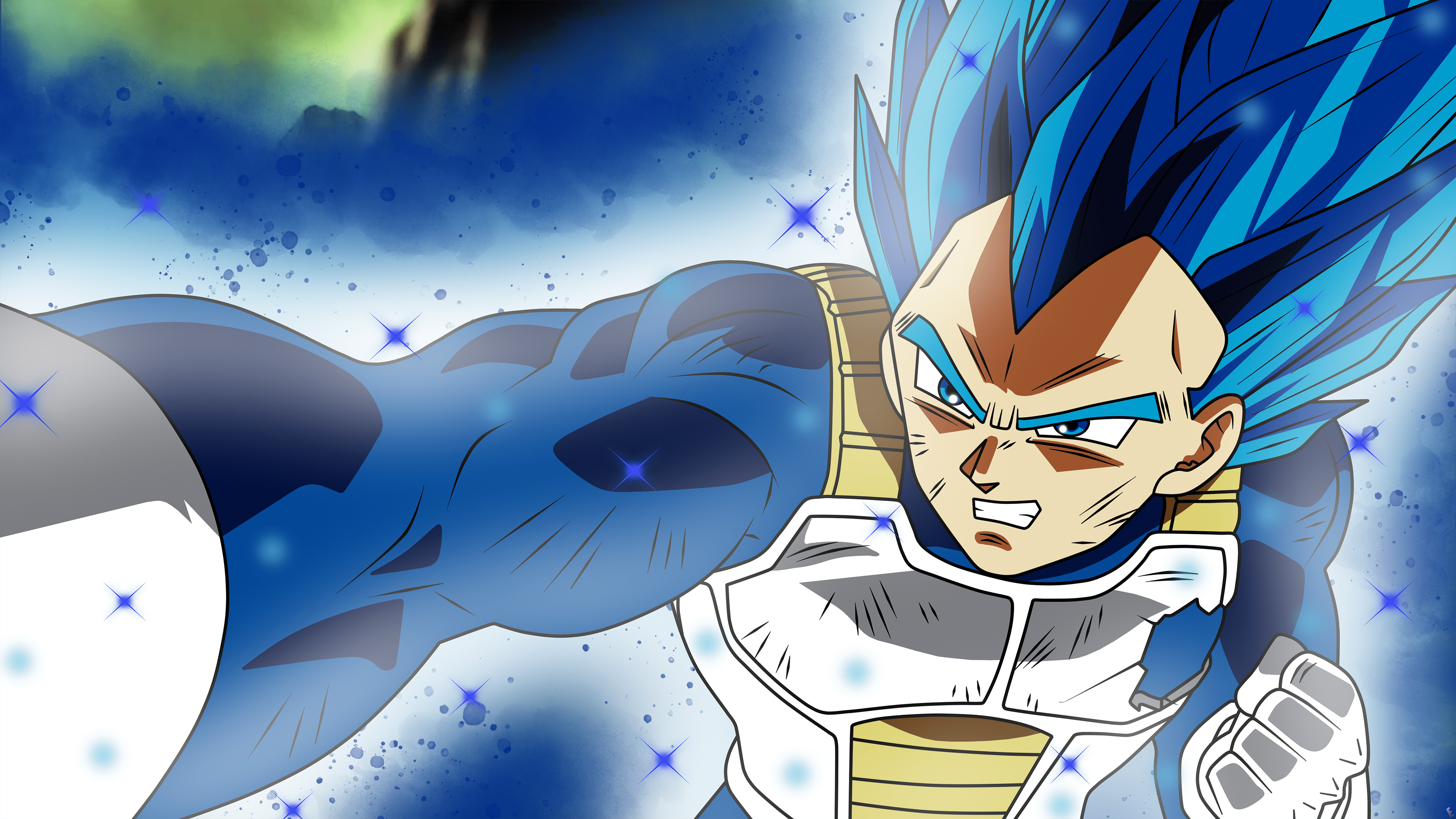 3840x2160 Vegeta SSJ Blue Full Power 4k Ultra HD Wallpaper. Background
