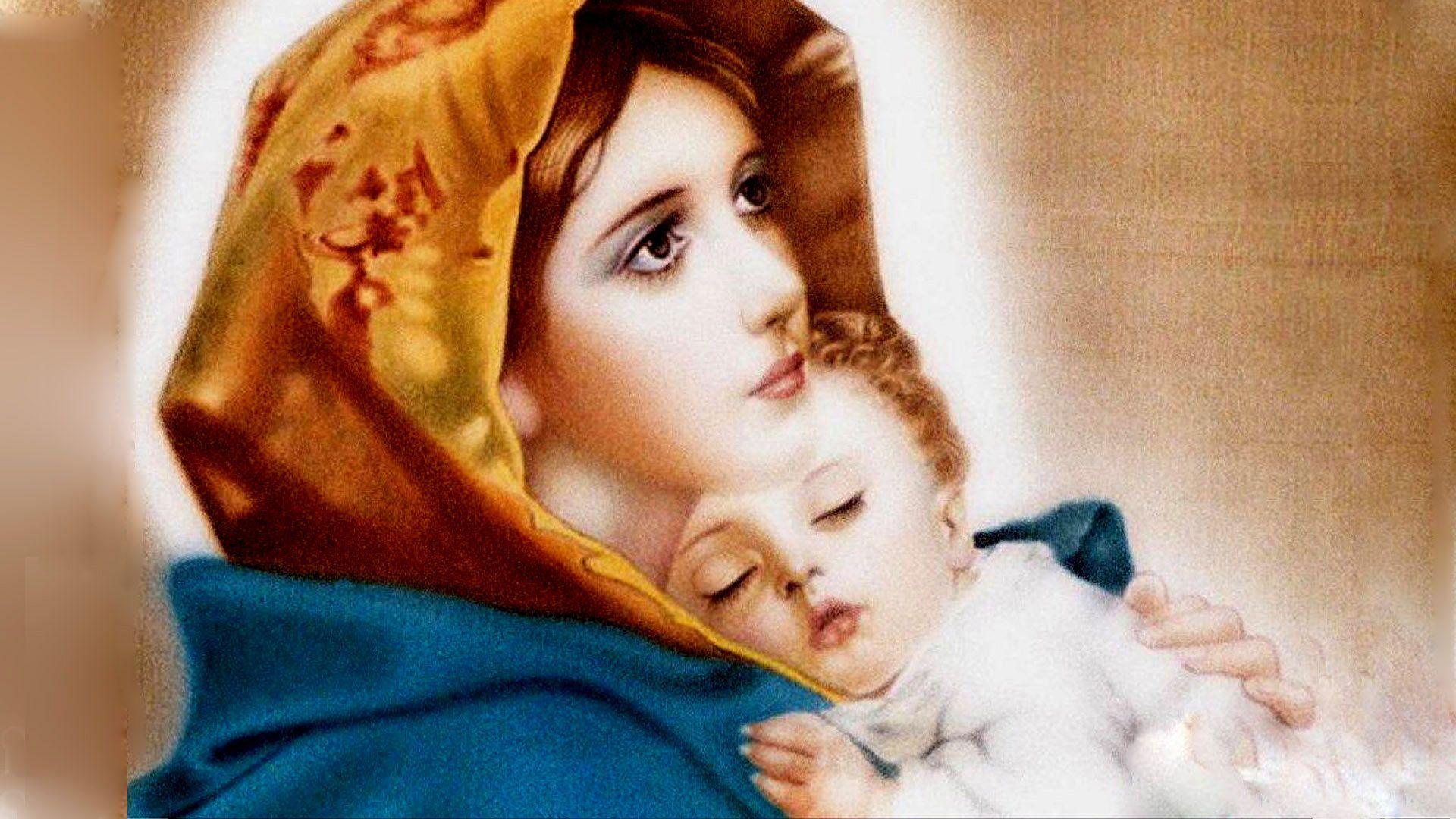 1920x1080 Picture Of Mother Mary With Baby Jesus