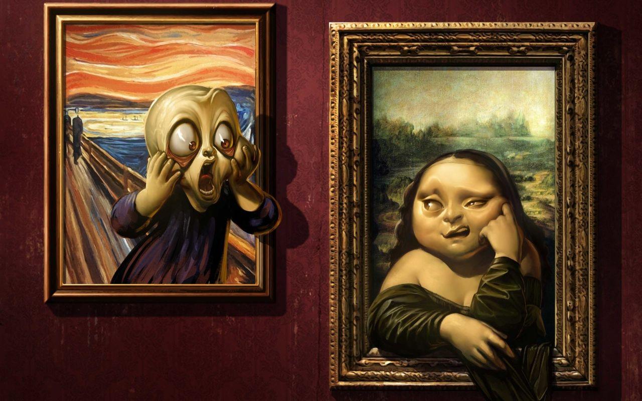 1280x800 Da Vinci's Mona Lisa Desktop wallpaper 1280x800