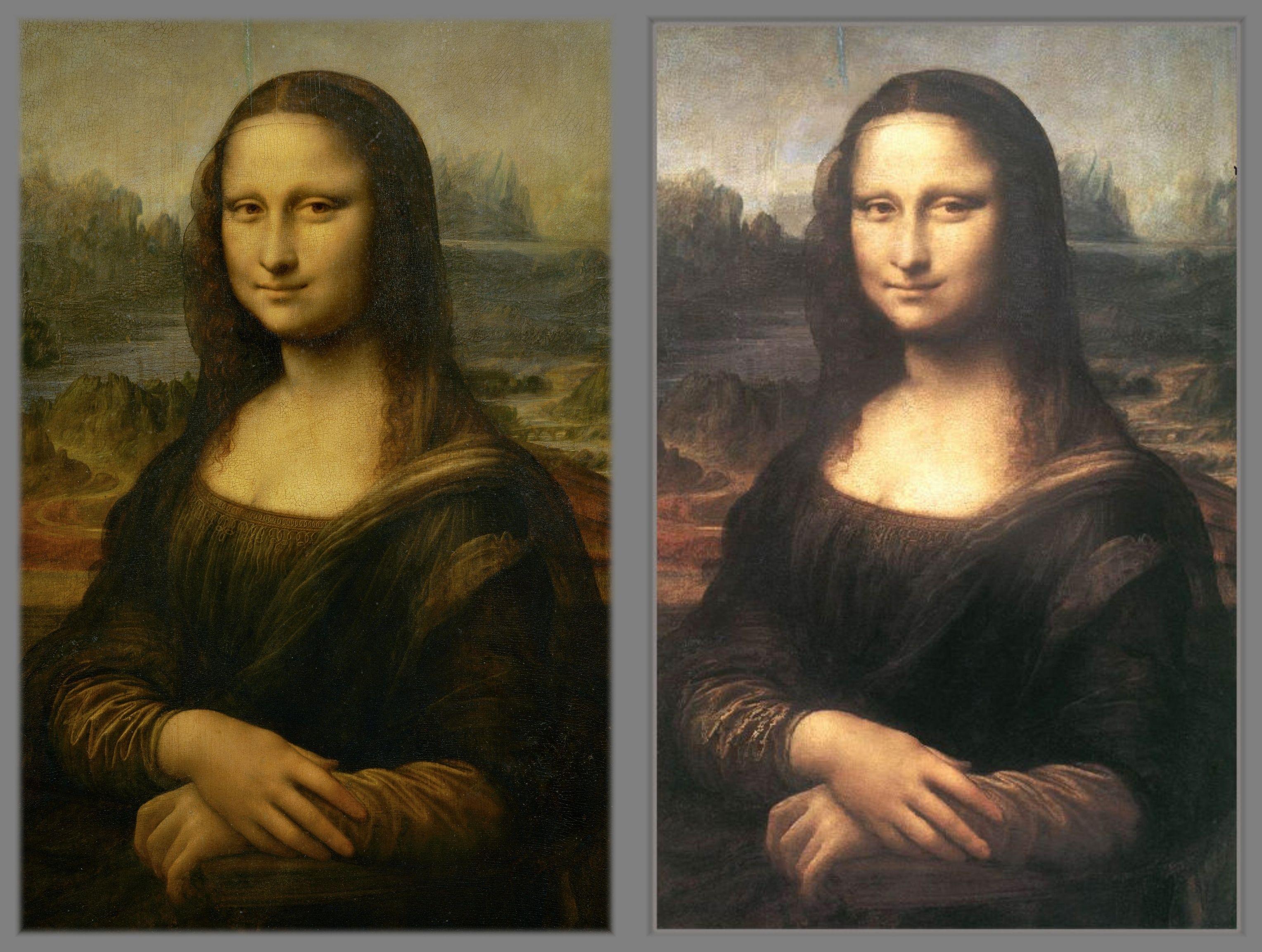 Рассматривая два снимка или портрета одного человека. Портрет моны Лизы Джоконда Леонардо да Винчи.