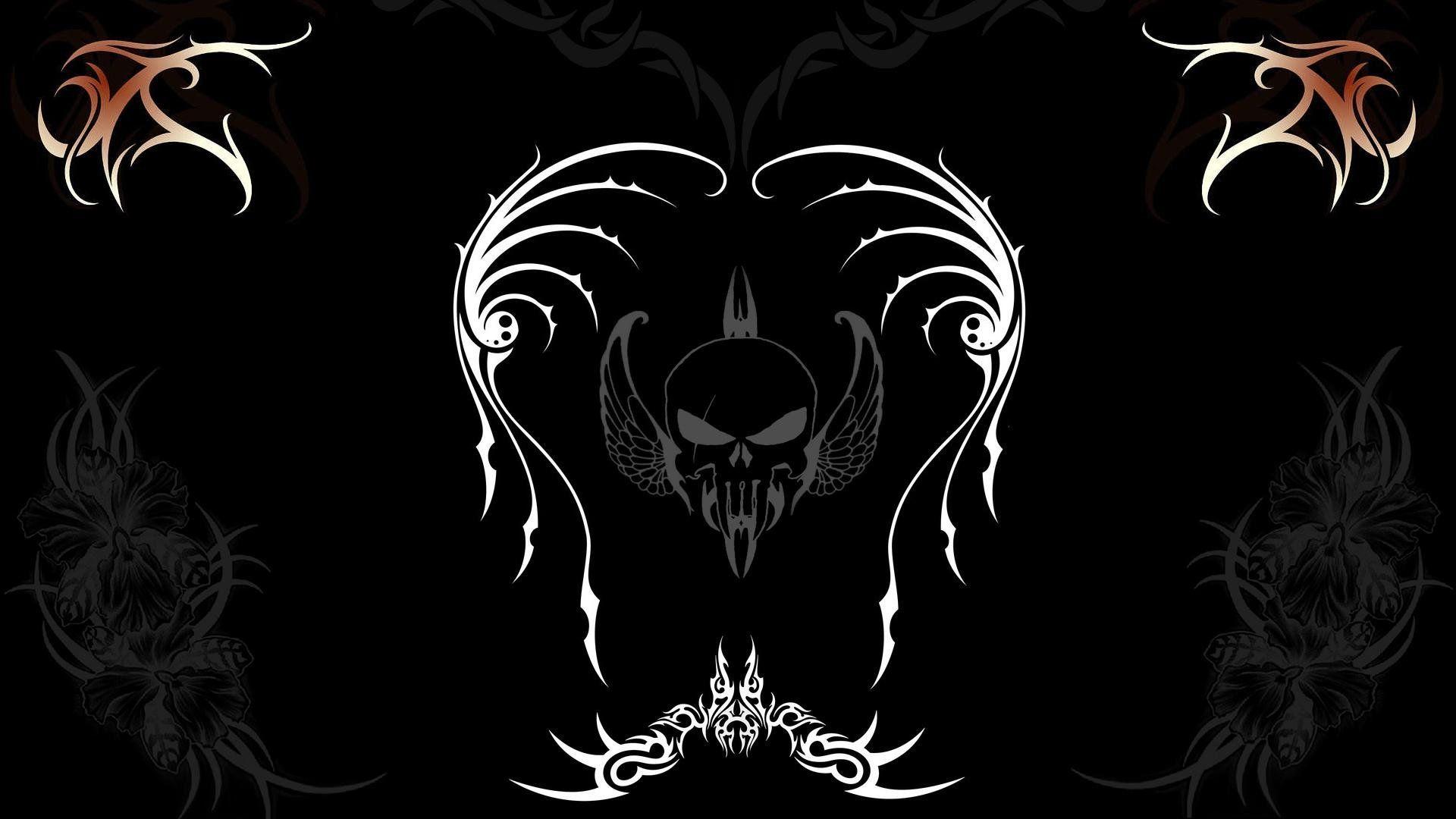 1920x1080 Free download black skull wallpaper HD [1920x1080]