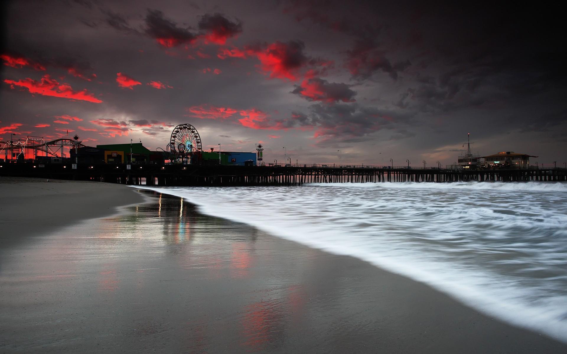 1920x1200 Free download Santa Monica Pier HD desktop wallpaper Widescreen