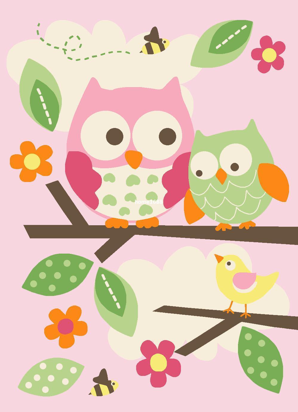 998x1381 Cartoon Owl Wallpaper Group > Pink Rugs Owls Wallpaper & Background Download