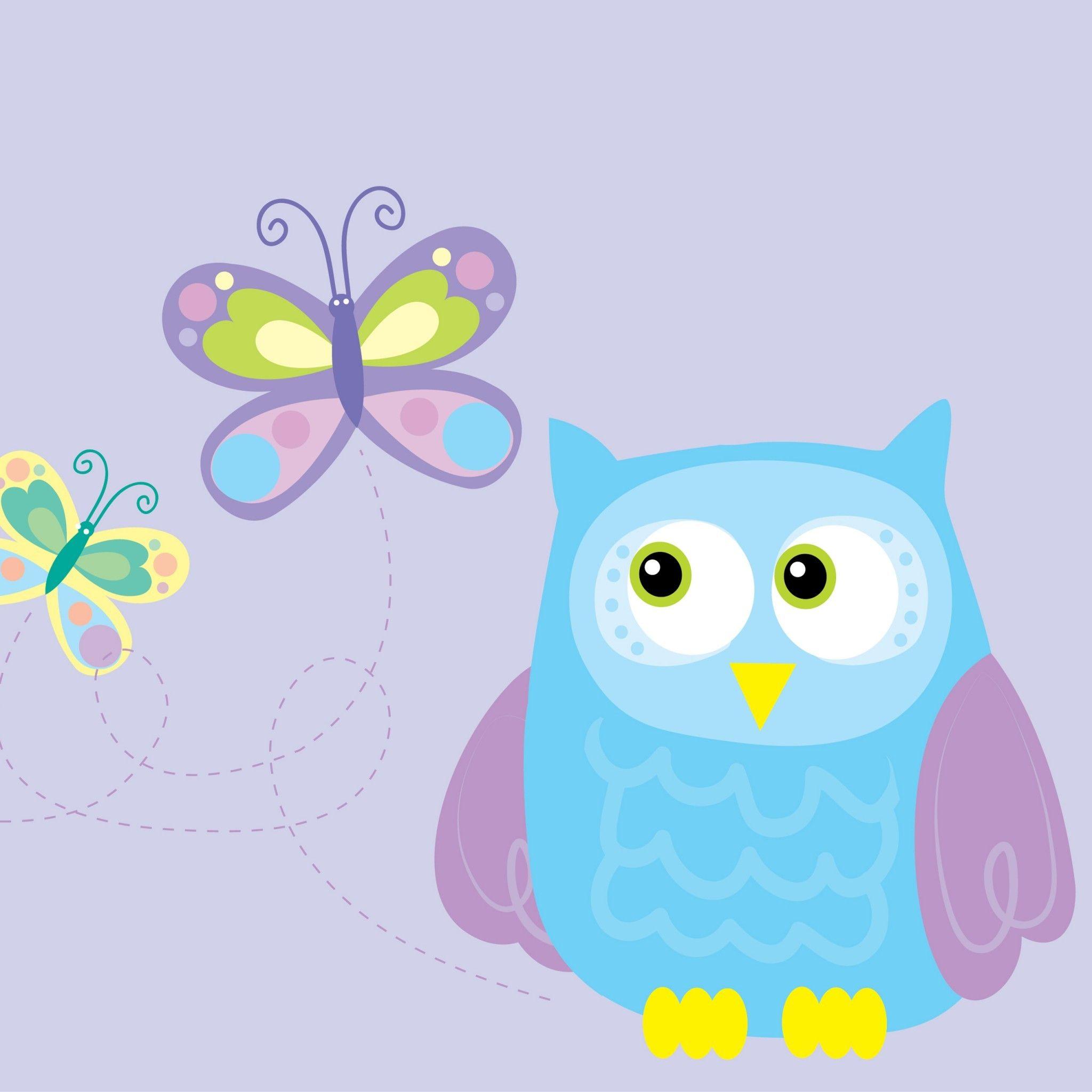 2048x2048 Owl Cartoon Wallpaper