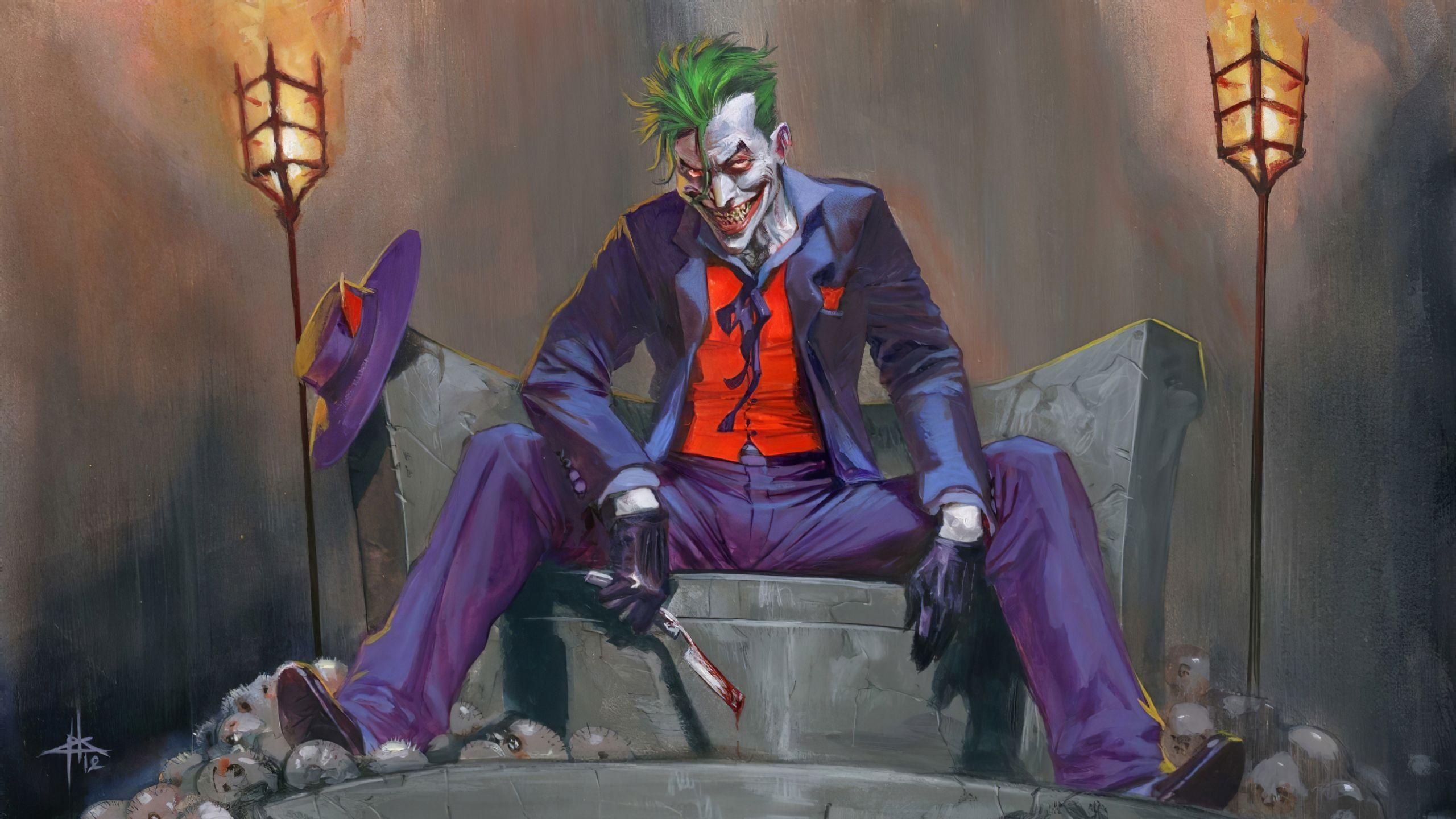 2560x1440 DC Comic Joker Art 1440P Resolution Wallpaper, HD Artist