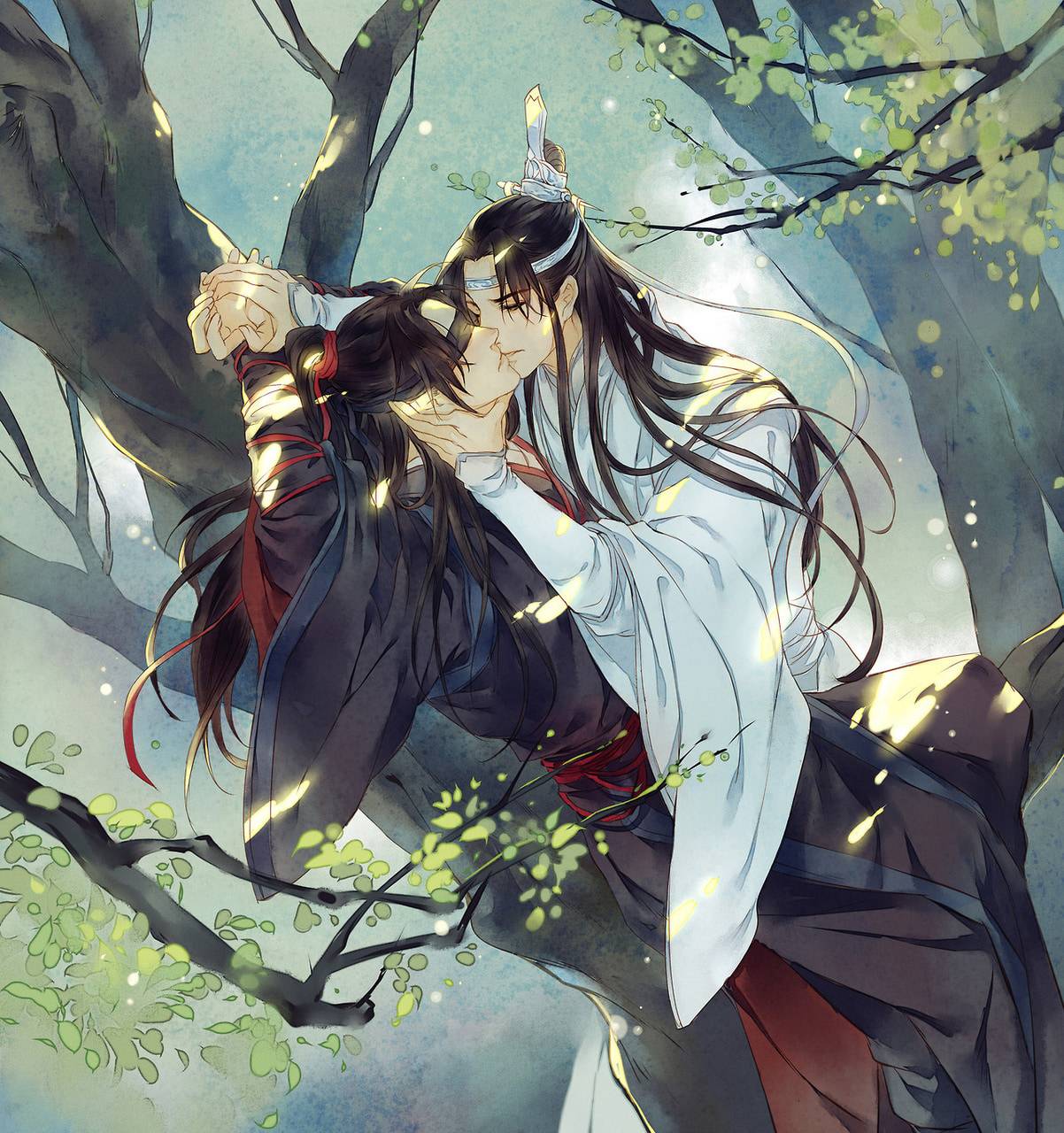 1202x1280 LanZhan kiss WeiYing wallpaper