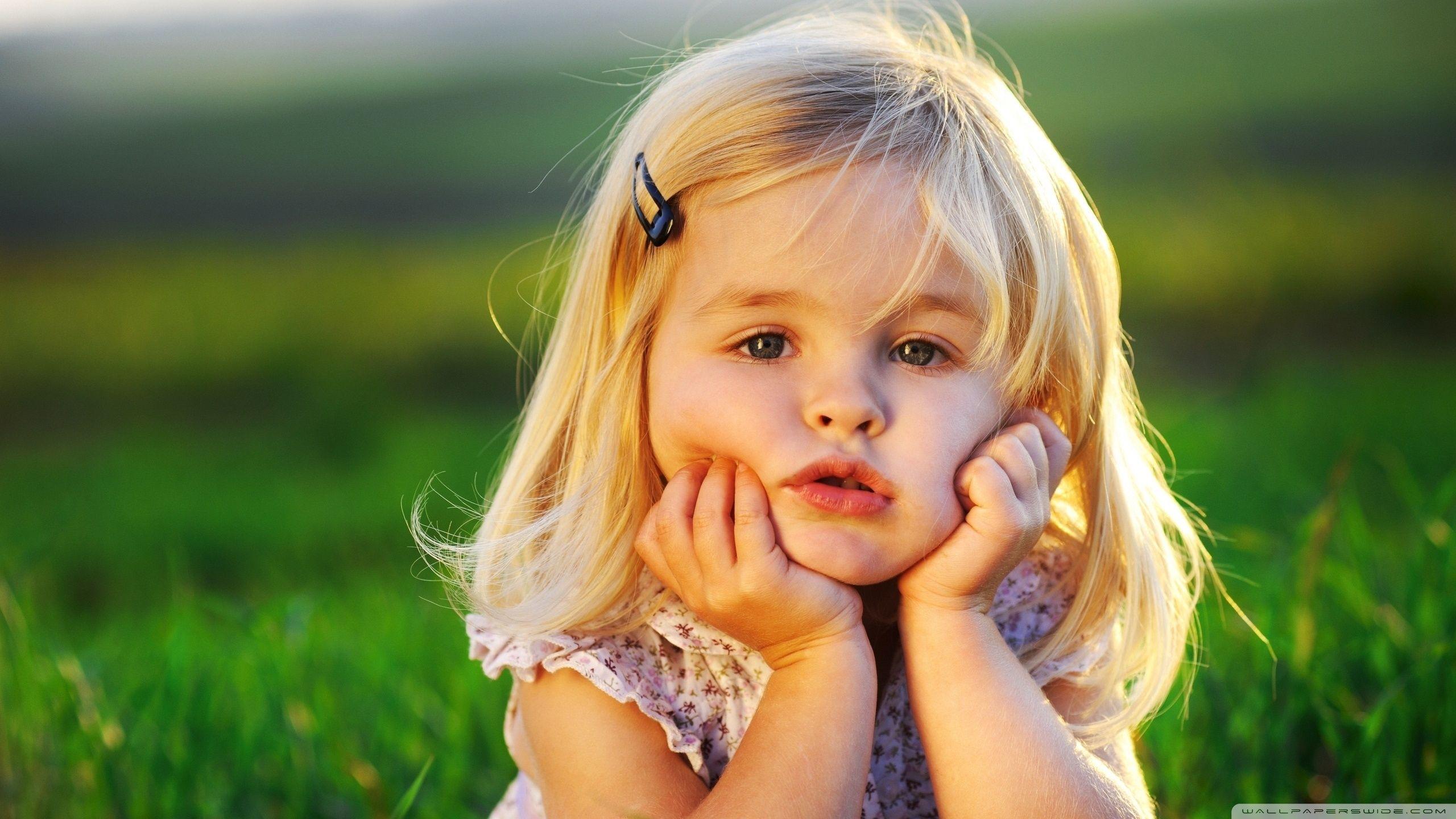 2560x1440 Cute Baby Girl Ultra HD Desktop Background Wallpaper for 4K UHD TV