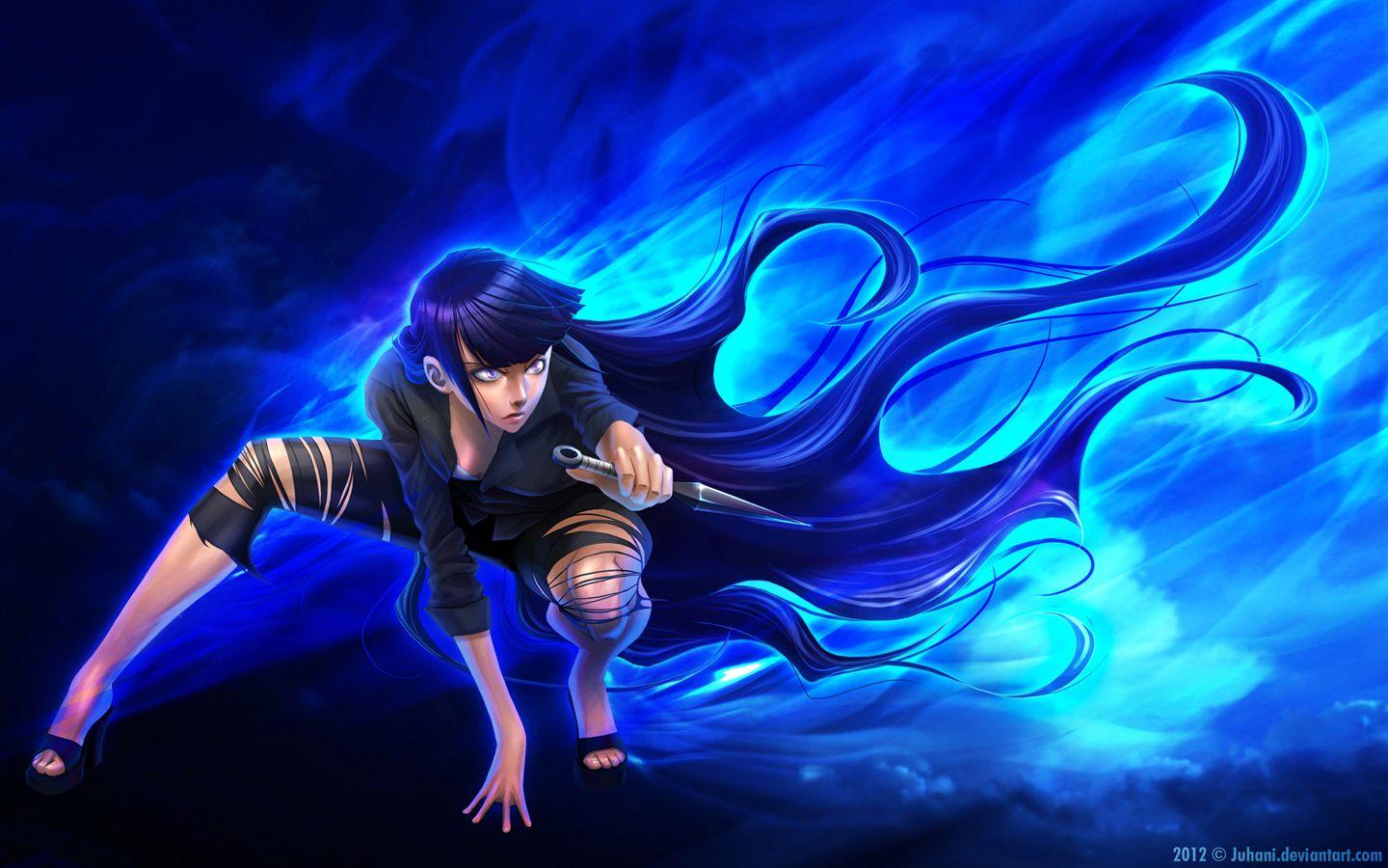 1440x900 Free download The Purple Fire Hinata Hyuga Daily Anime Art