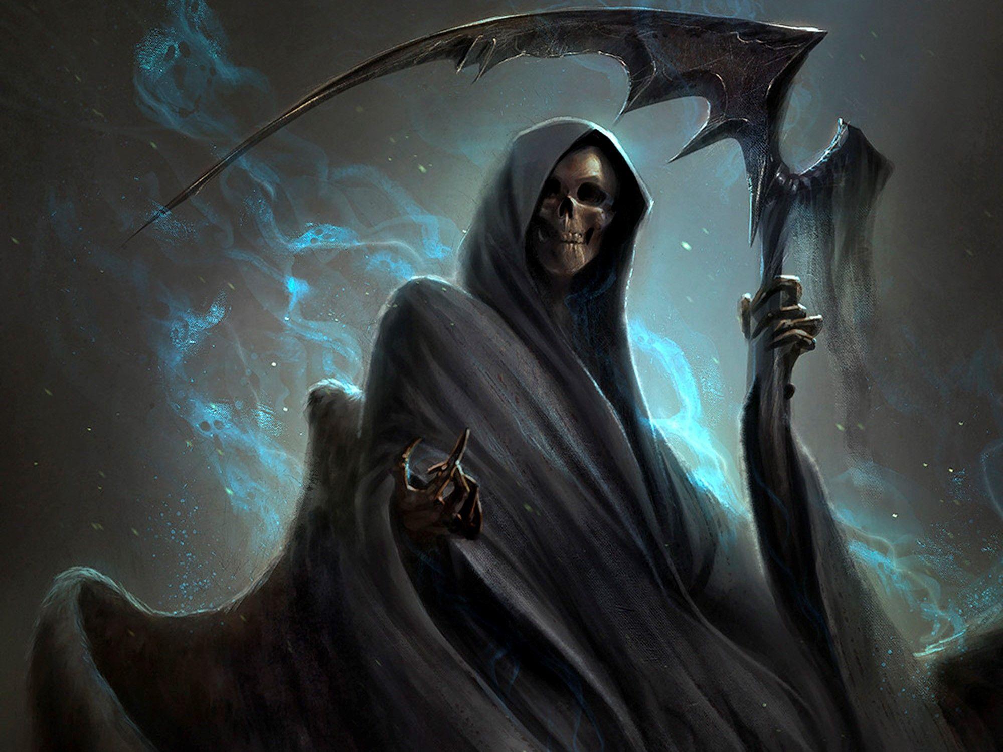 grim reaper fantasy art wallpaper