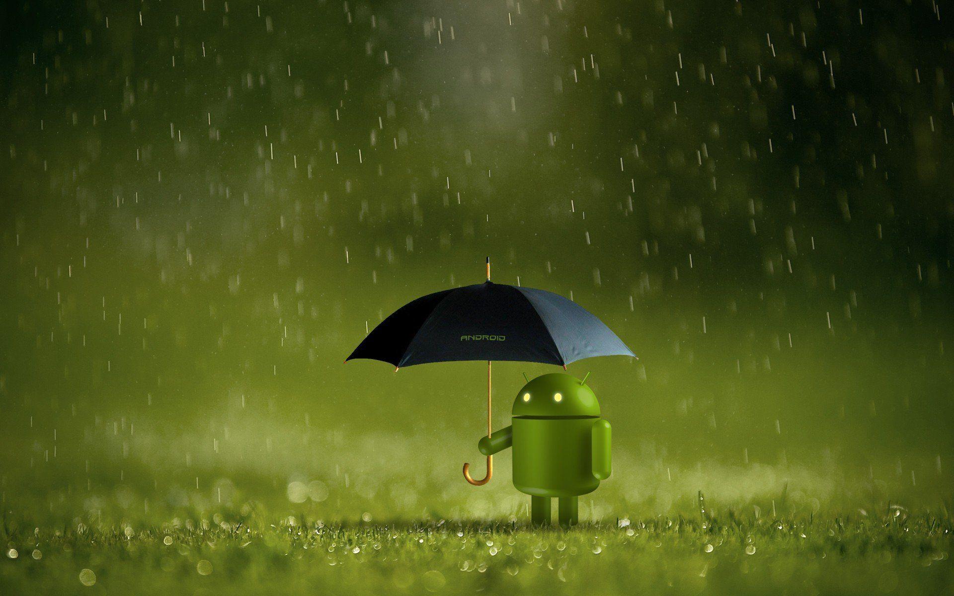 1920x1200 Android (operating system), Rain, Umbrella, Technology Wallpaper