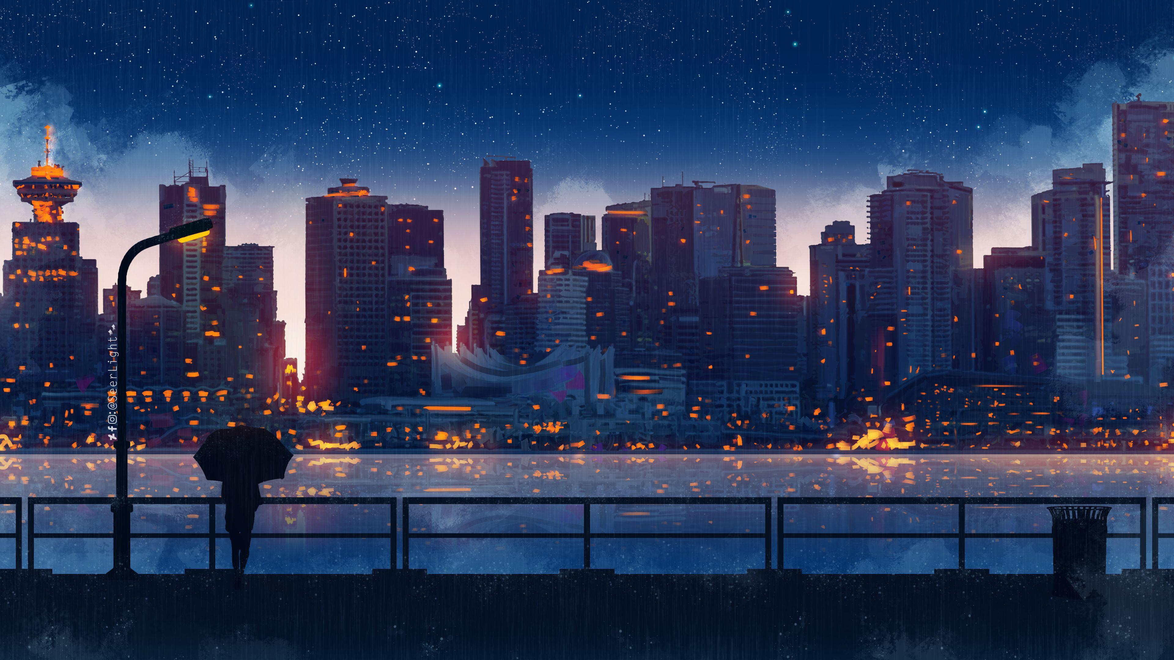 Anime City Lights Wallpapers - Top Free Anime City Lights Backgrounds