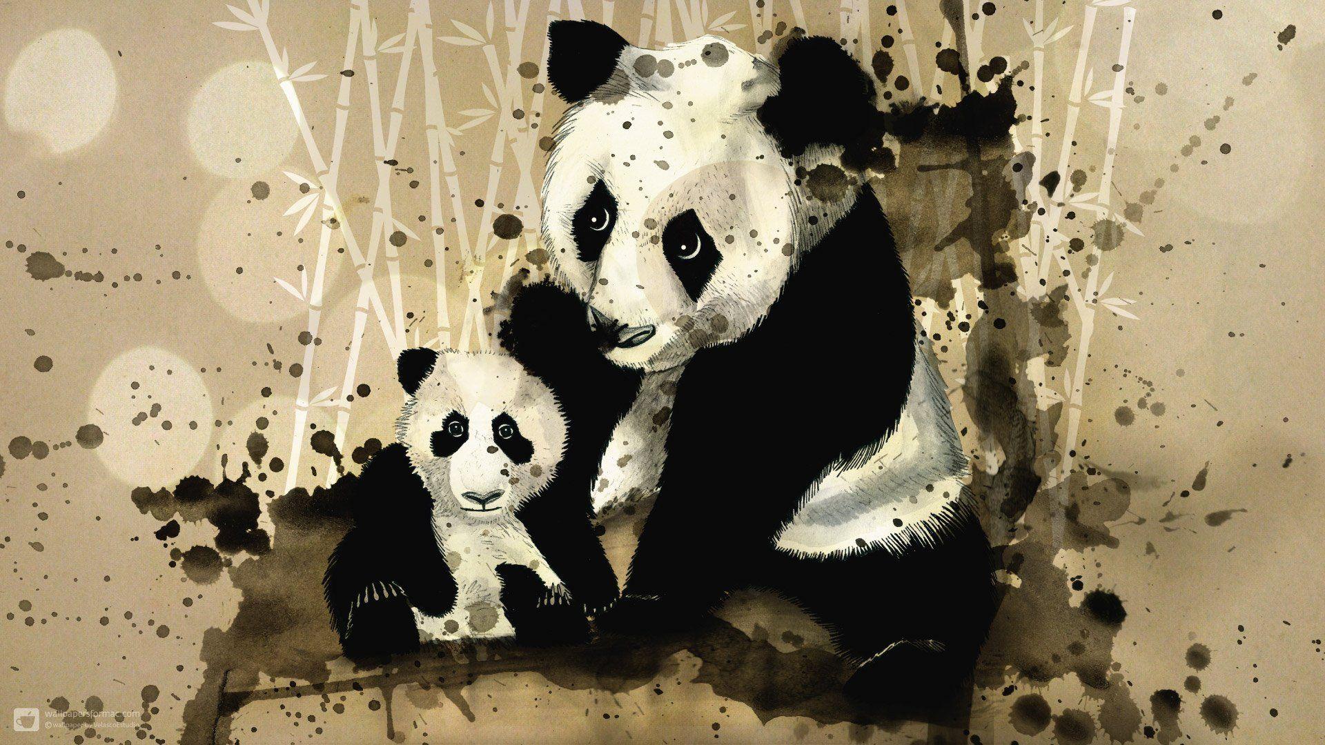 1920x1080 Abstract Panda HD Desktop Wallpaper 19677