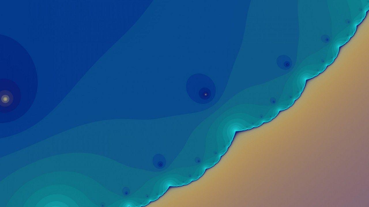 1280x720 Wallpaper crystal, 4k, HD wallpaper, waves, blue, brown, pattern