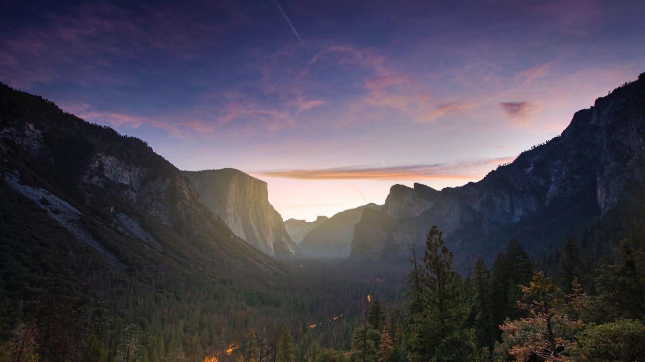 1280x720 Wallpaper Yosemite Valley, Yosemite National Park, Sierra Nevada