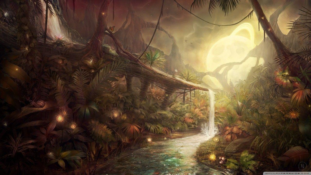 1280x720 Jungle Fantasy Art, fantastic wallpaper. Jungle Fantasy Art