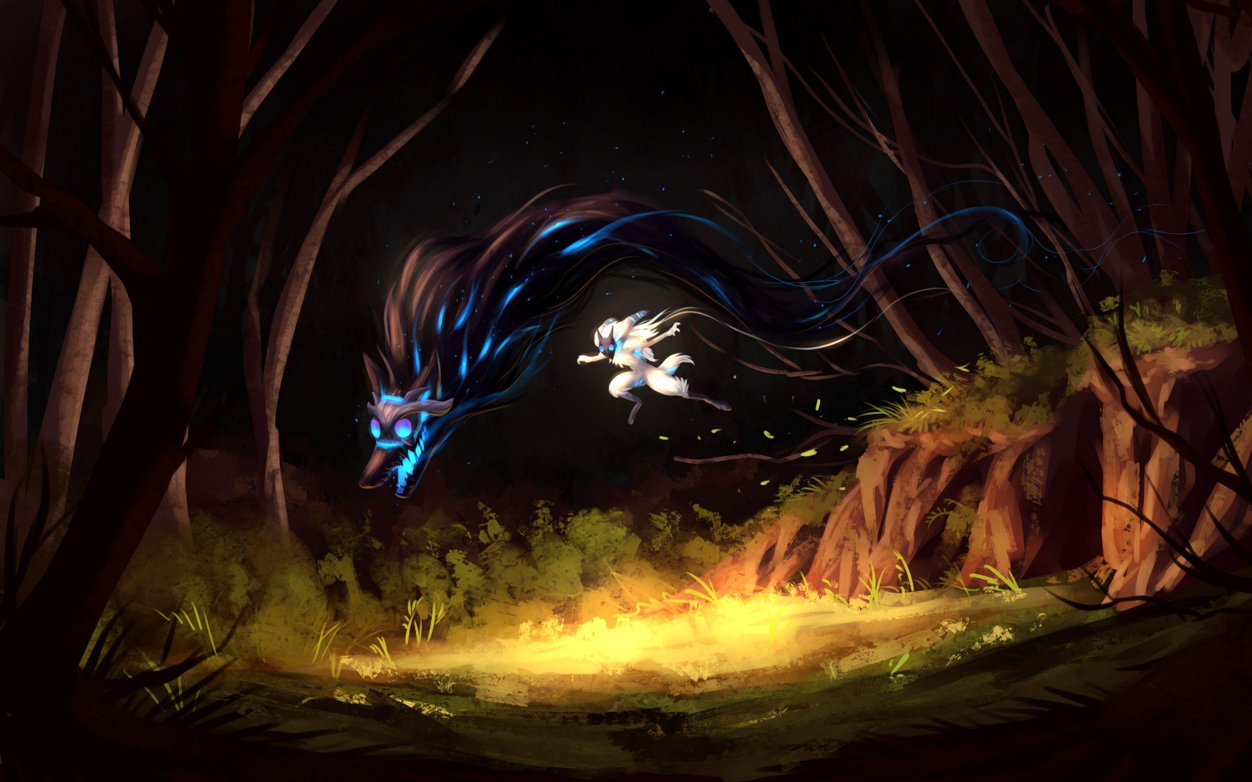 2560x1600 Download wallpaper 2560x1600 creatures, fantastic, art, forest