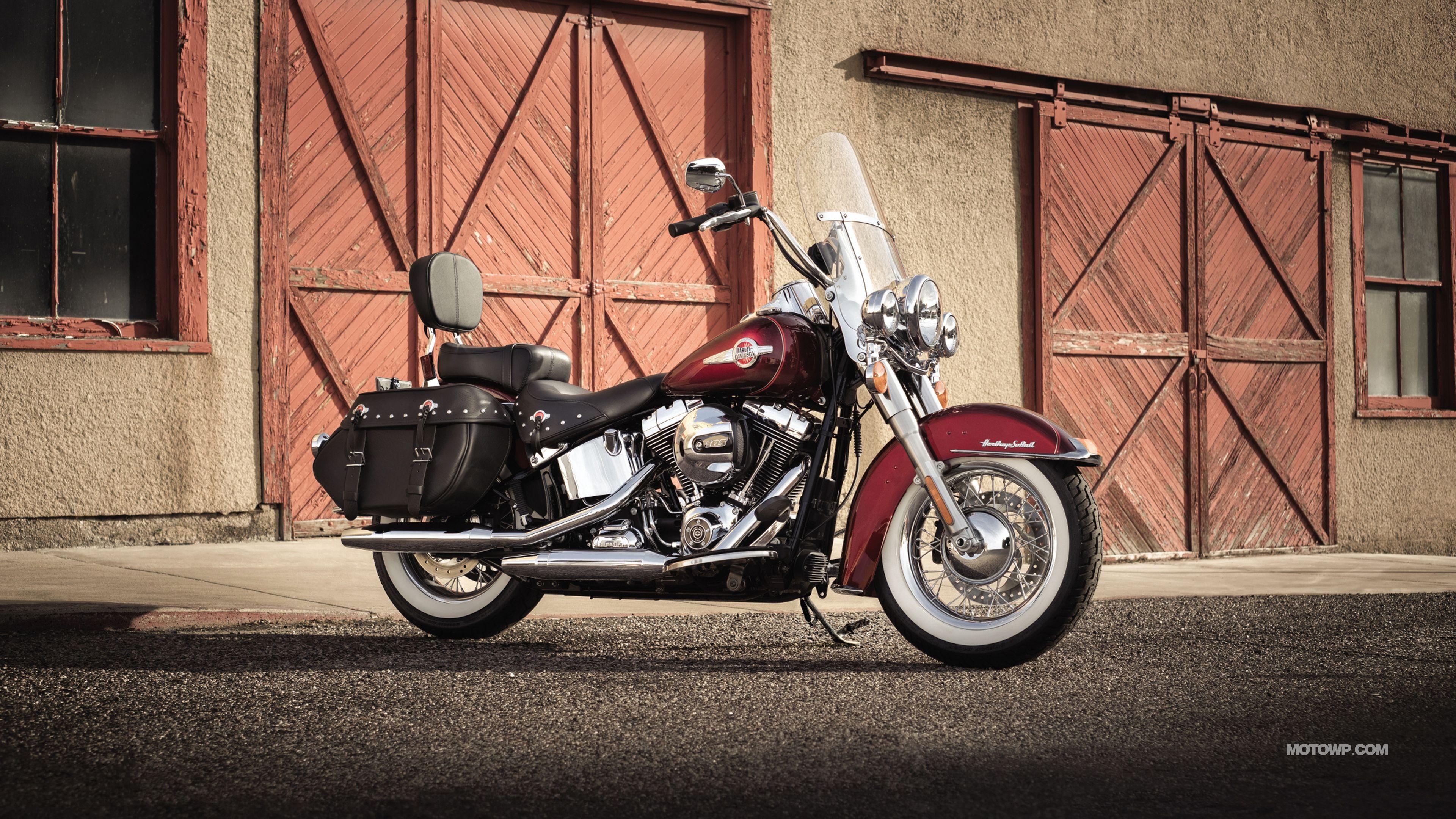 3840x2160 Motorcycles Desktop Wallpaper Harley Davidson Heritage Softail Classic