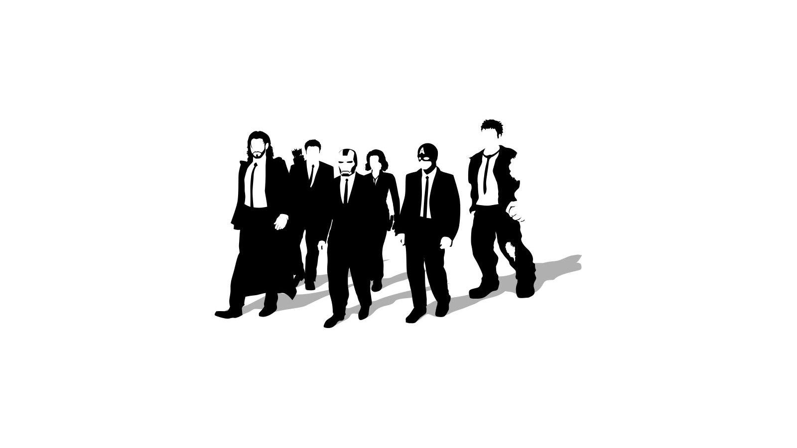 1600x900 Black and white minimalistic funny reservoir dogs
