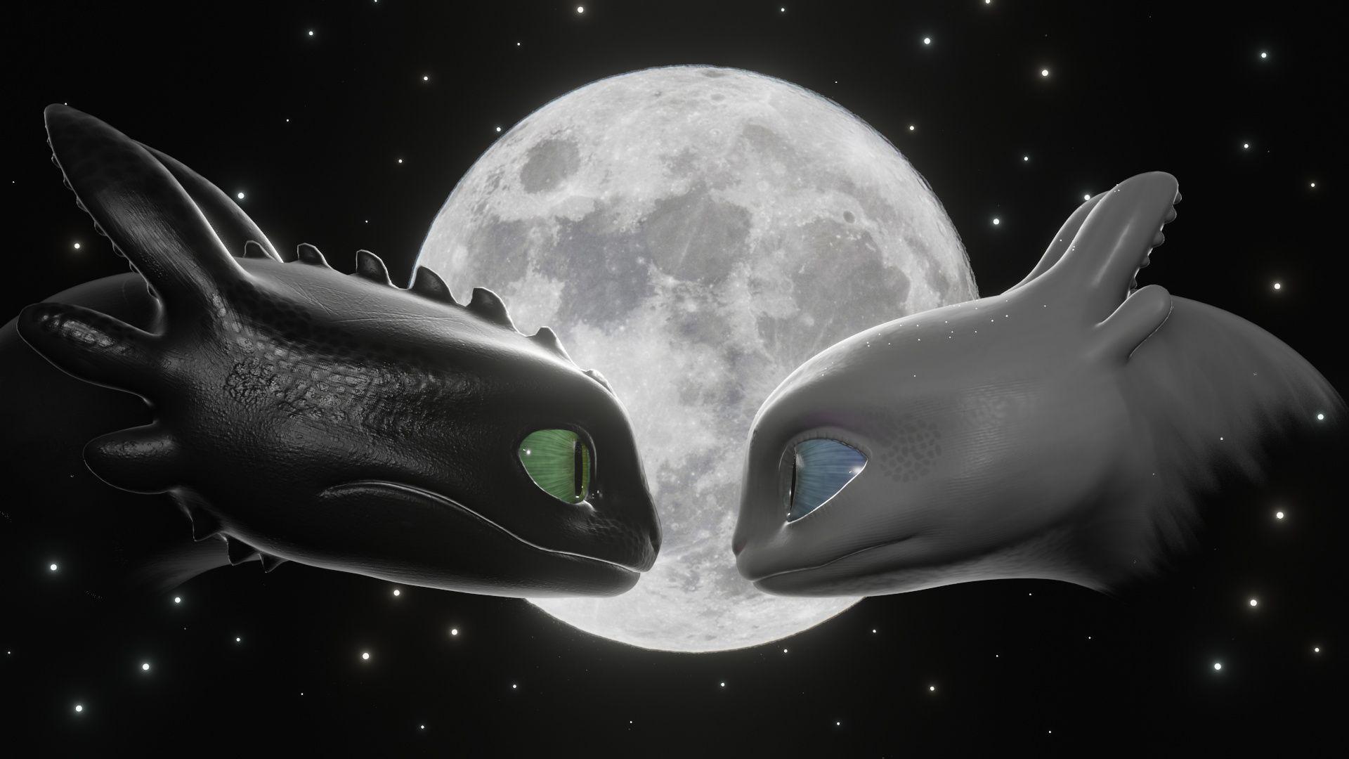 1920x1080 Toothless and Light Fury