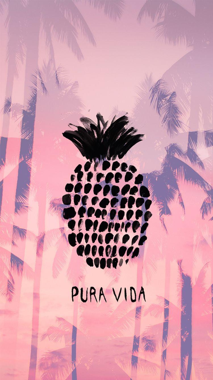 750x1334 Pura Vida Summer Pineapple iPhone 6 Wallpaper HD Download