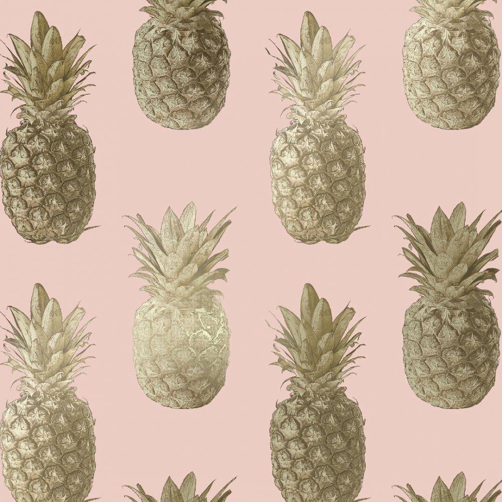1000x1000 Wallpaper Rose Gold Pineapple