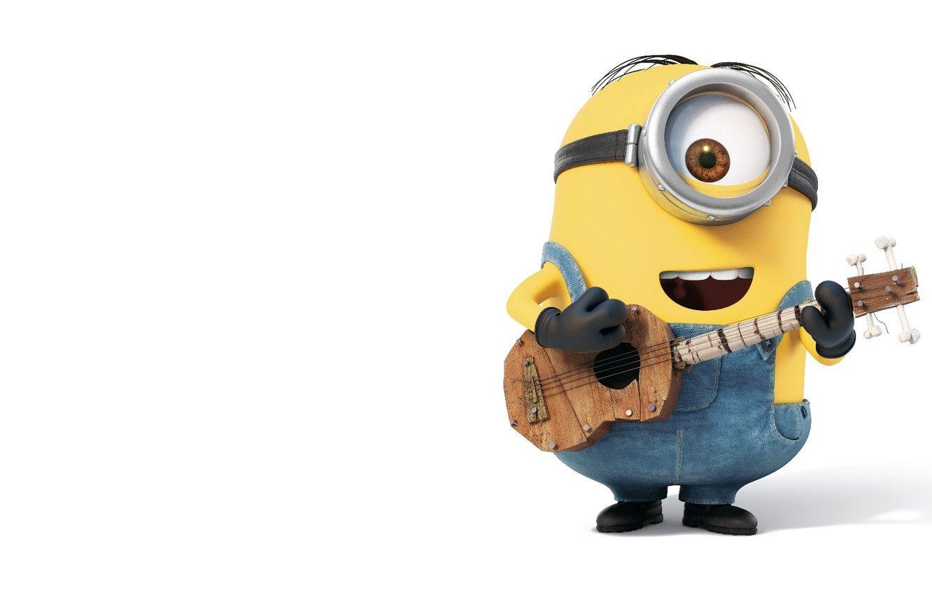 1332x850 Wallpaper guitar, smile, Minion, sing image for desktop, section