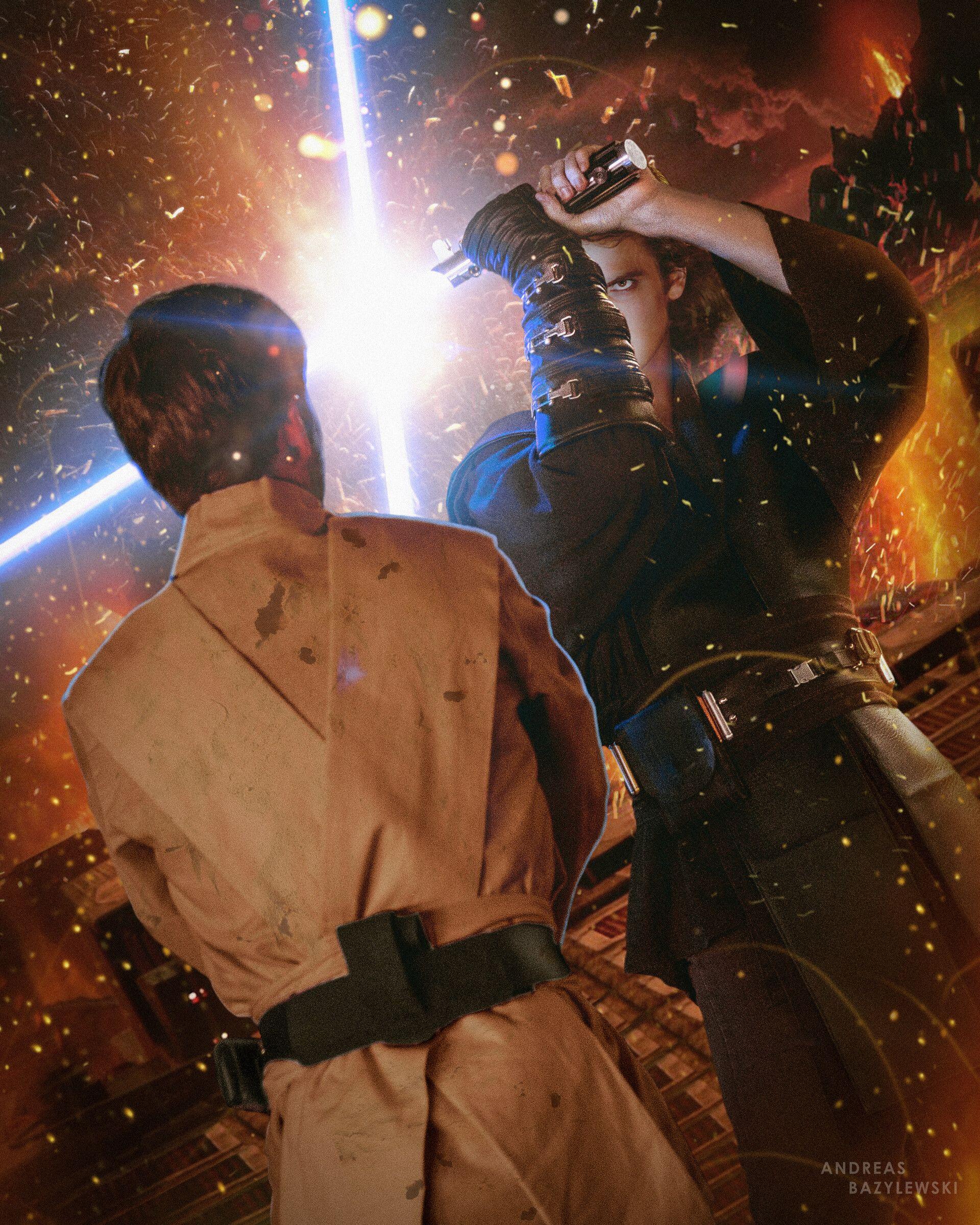 Anakin Vs Obi Wan Wallpapers Top Free Anakin Vs Obi Wan Backgrounds Wallpaperaccess