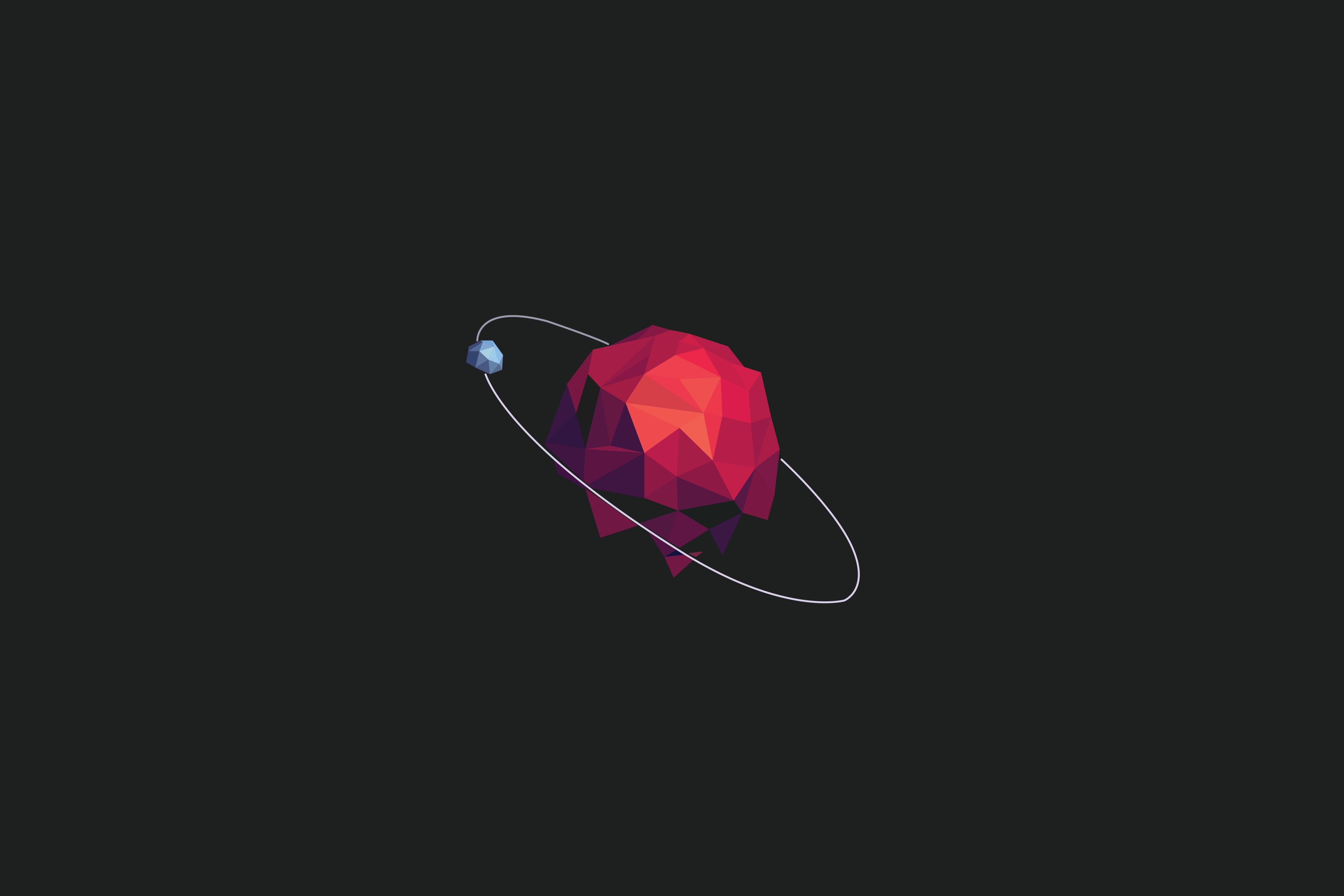 5700x3800 Low Poly Space Planet Minimal Wallpaper, HD Abstract 4K Wallpaper