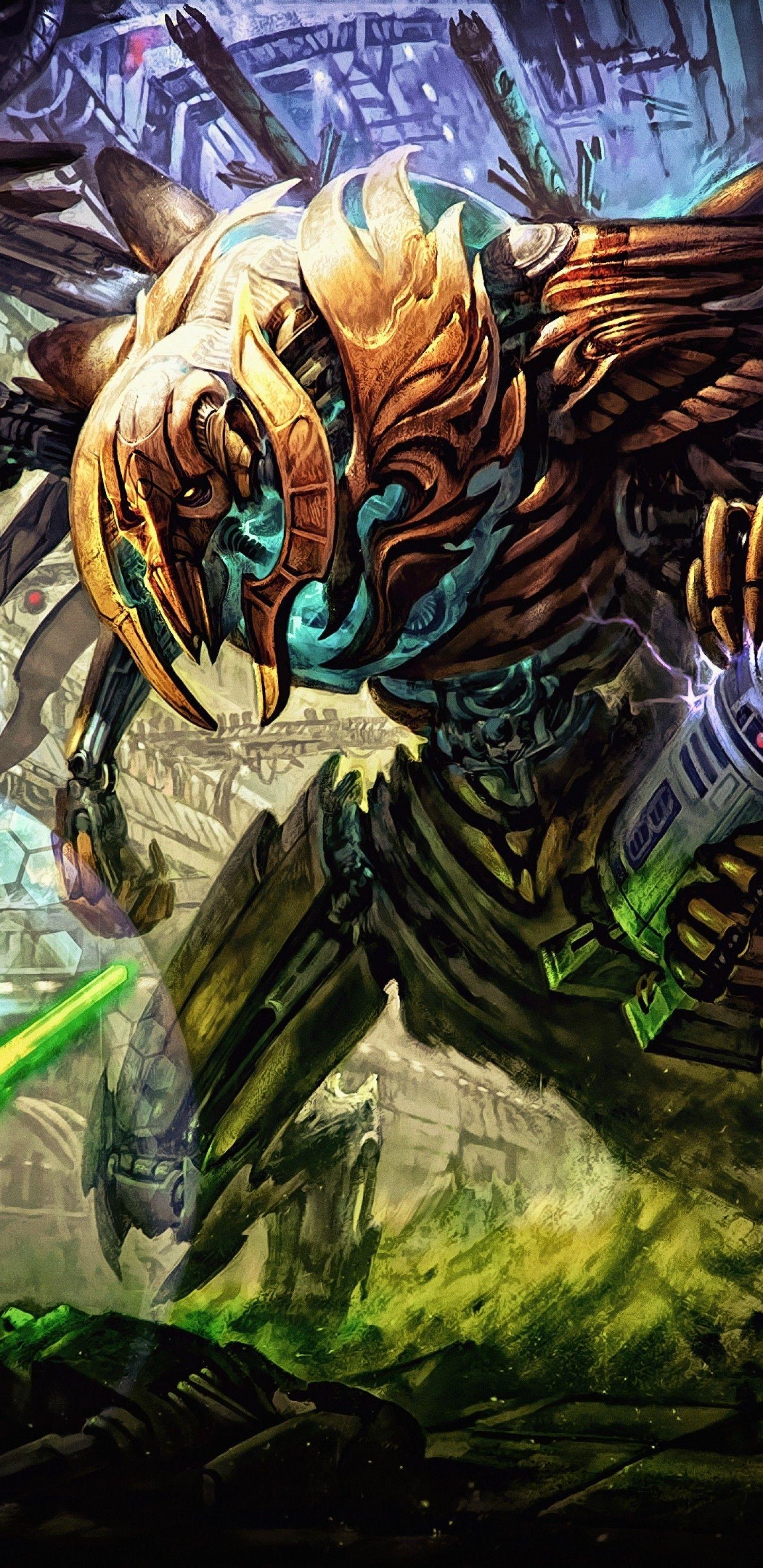 1440x2960 Download 1440x2960 Star Wars, General Grievous, Artwork, Sci Fi