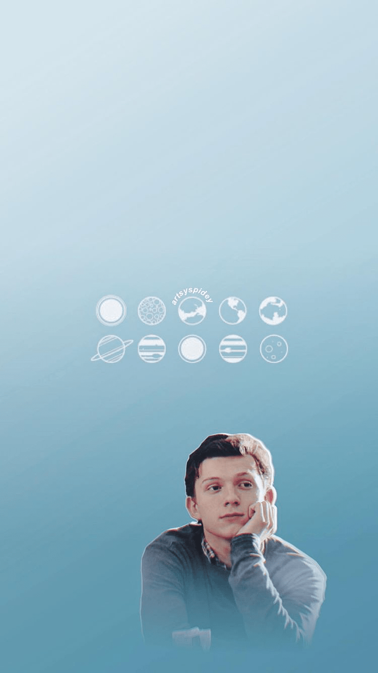 750x1334 Tom Holland Aesthetic Wallpaper