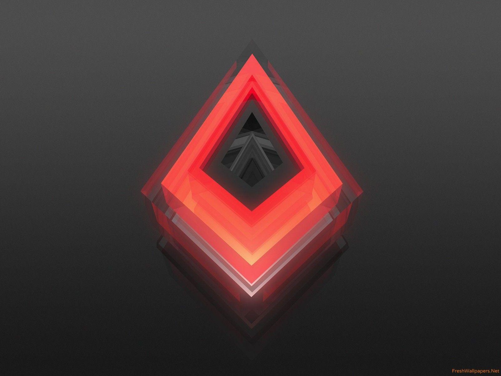 1600x1200 Bright red shape wallpaper