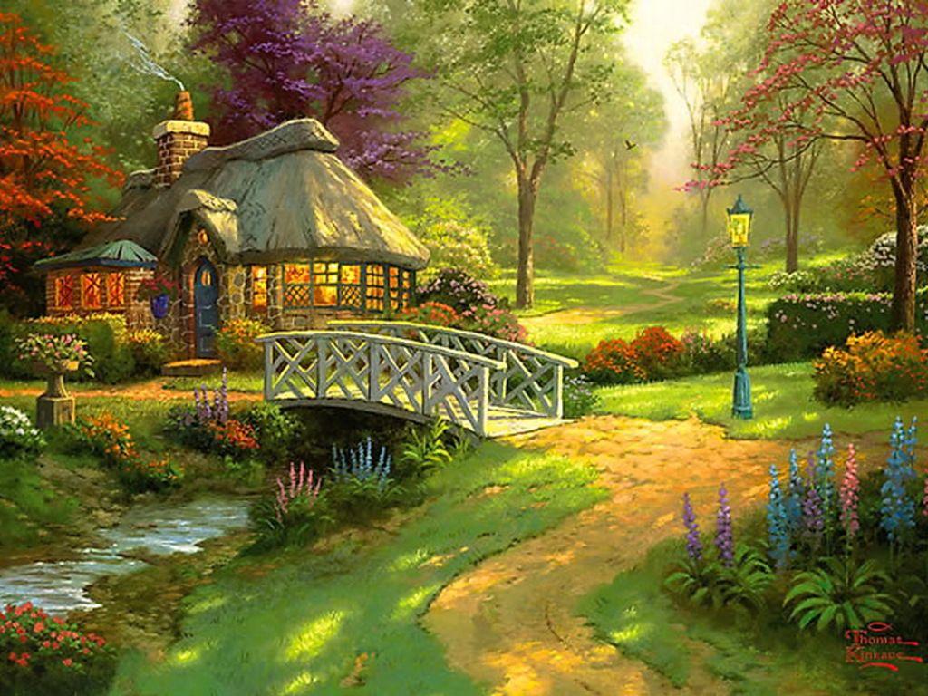 1024x768 Friendship cottage Wallpaper for desktop background 735