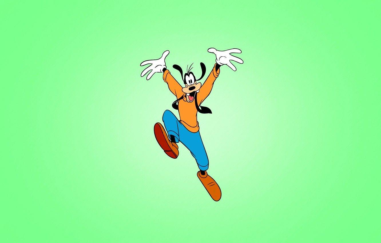 1332x850 Wallpaper minimalism, disney, Walt Disney, Goof, Goofy, joyful