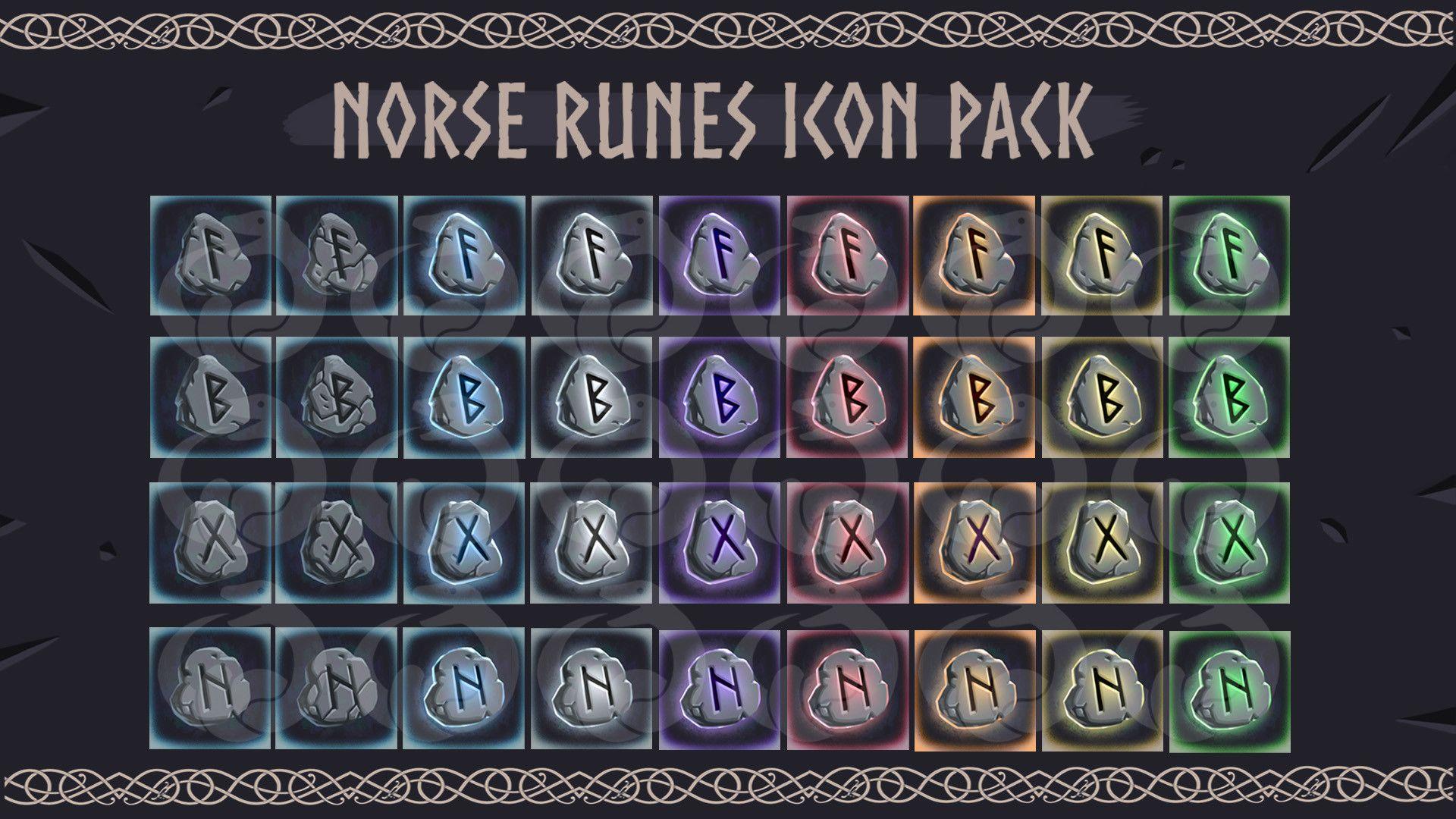 1920x1080 Tangled Snake Runes Icon Pack