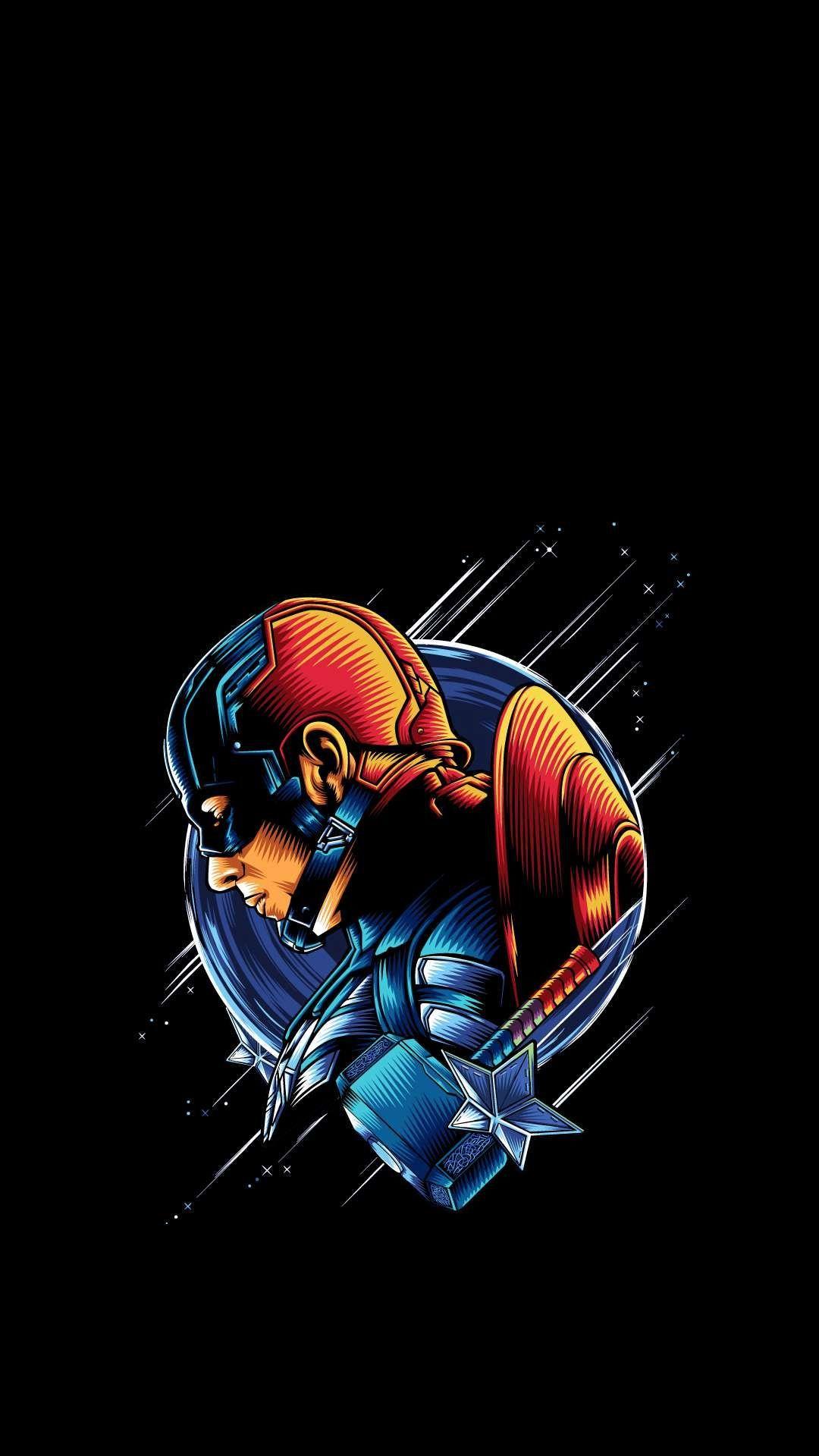 1080x1920 Captain America Simple Artwork IPhone Wallpaper. Captain america