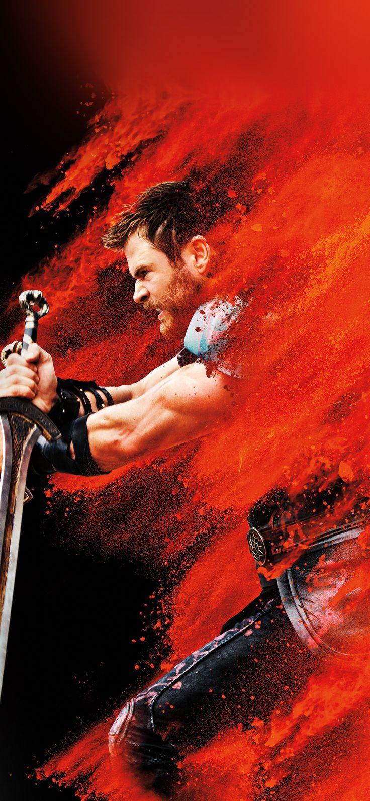 736x1593 iPhone X wallpaper : thor ragnarok red film marvel hero art
