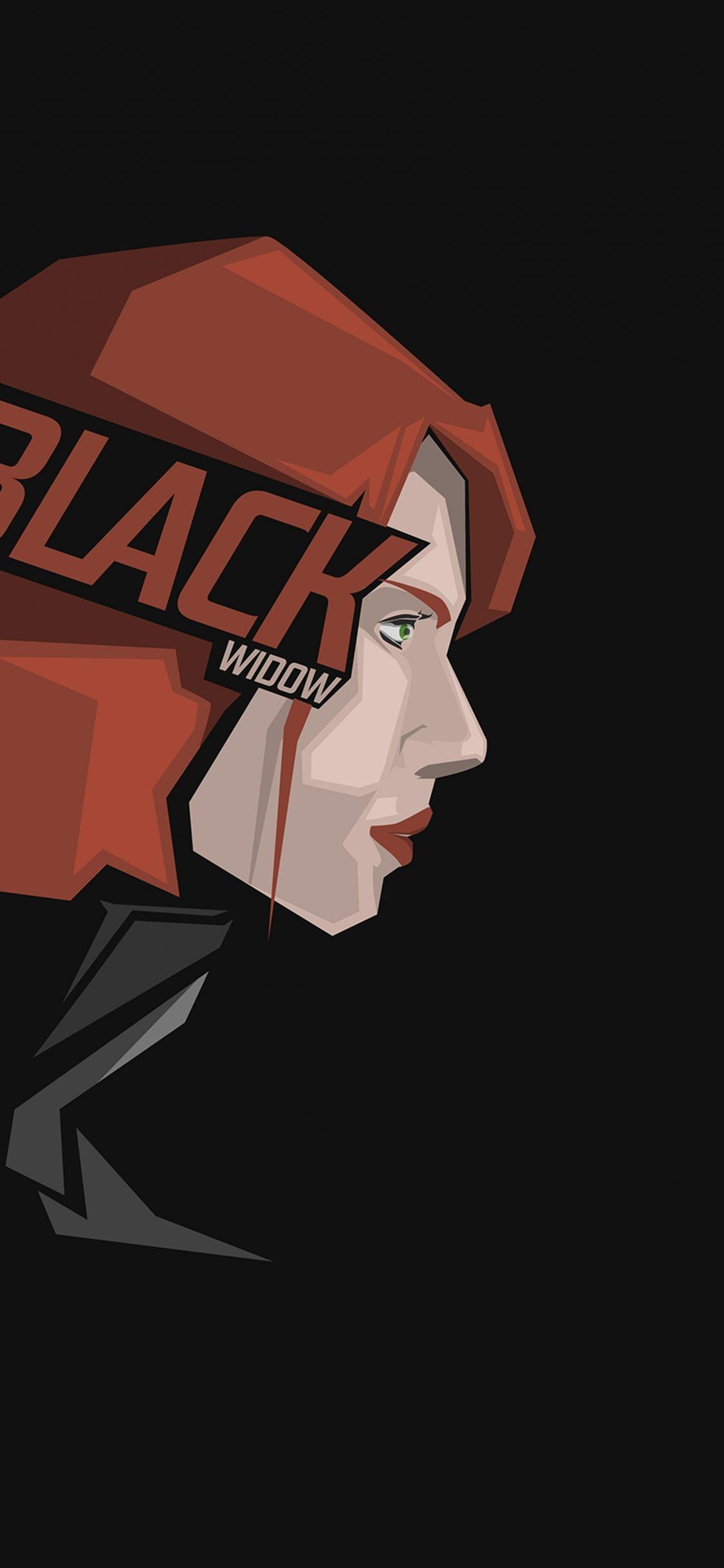 1125x2436 Download 1125x2436 wallpaper black widow, marvel, superhero, art