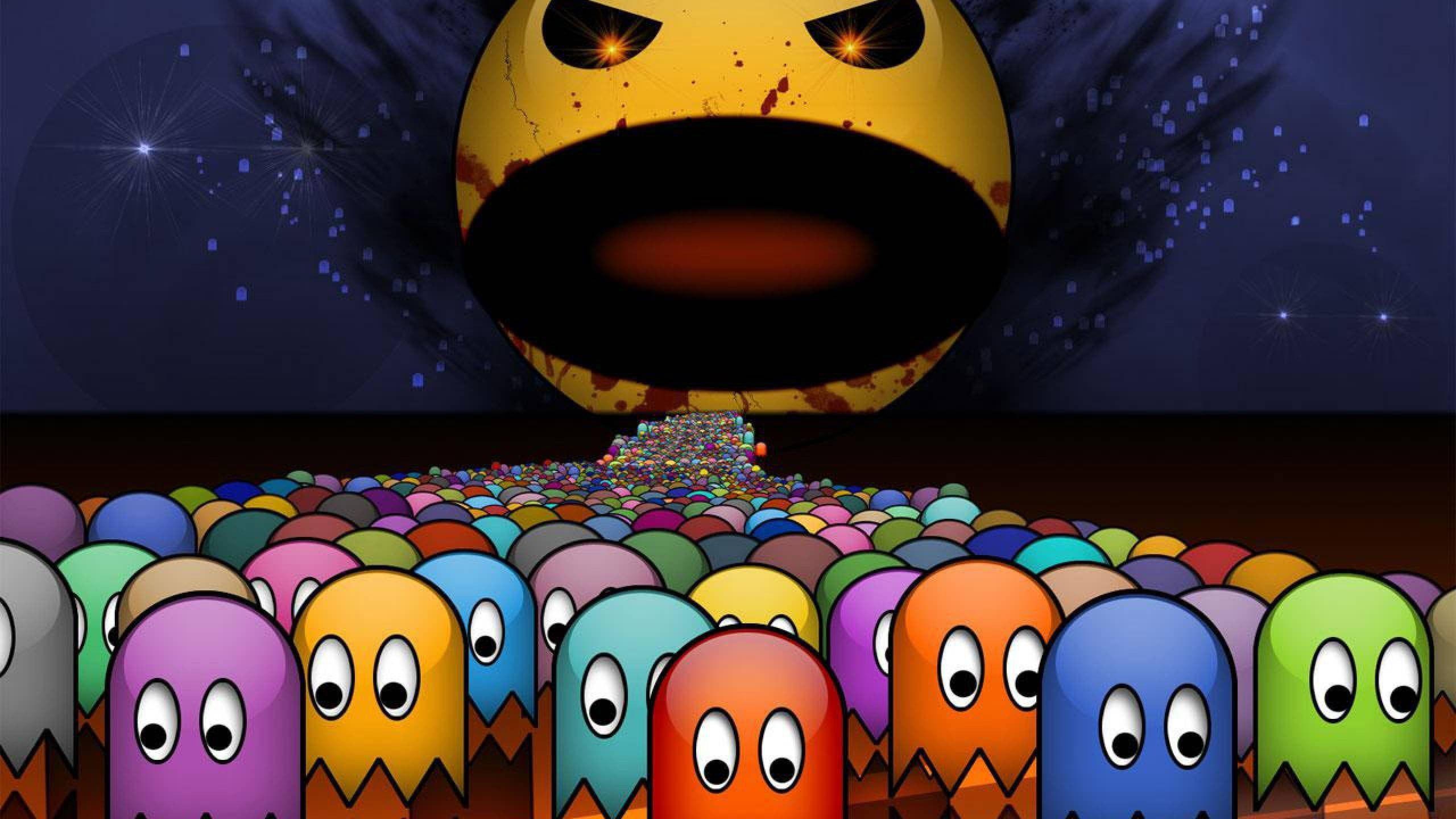 2560x1440 Pacman wallpaper #Pacman video games #geek K #wallpaper