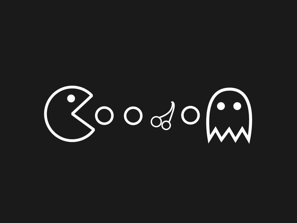 1024x768 minimalism, Pacman, Simple Background, Video Games, Retro Games